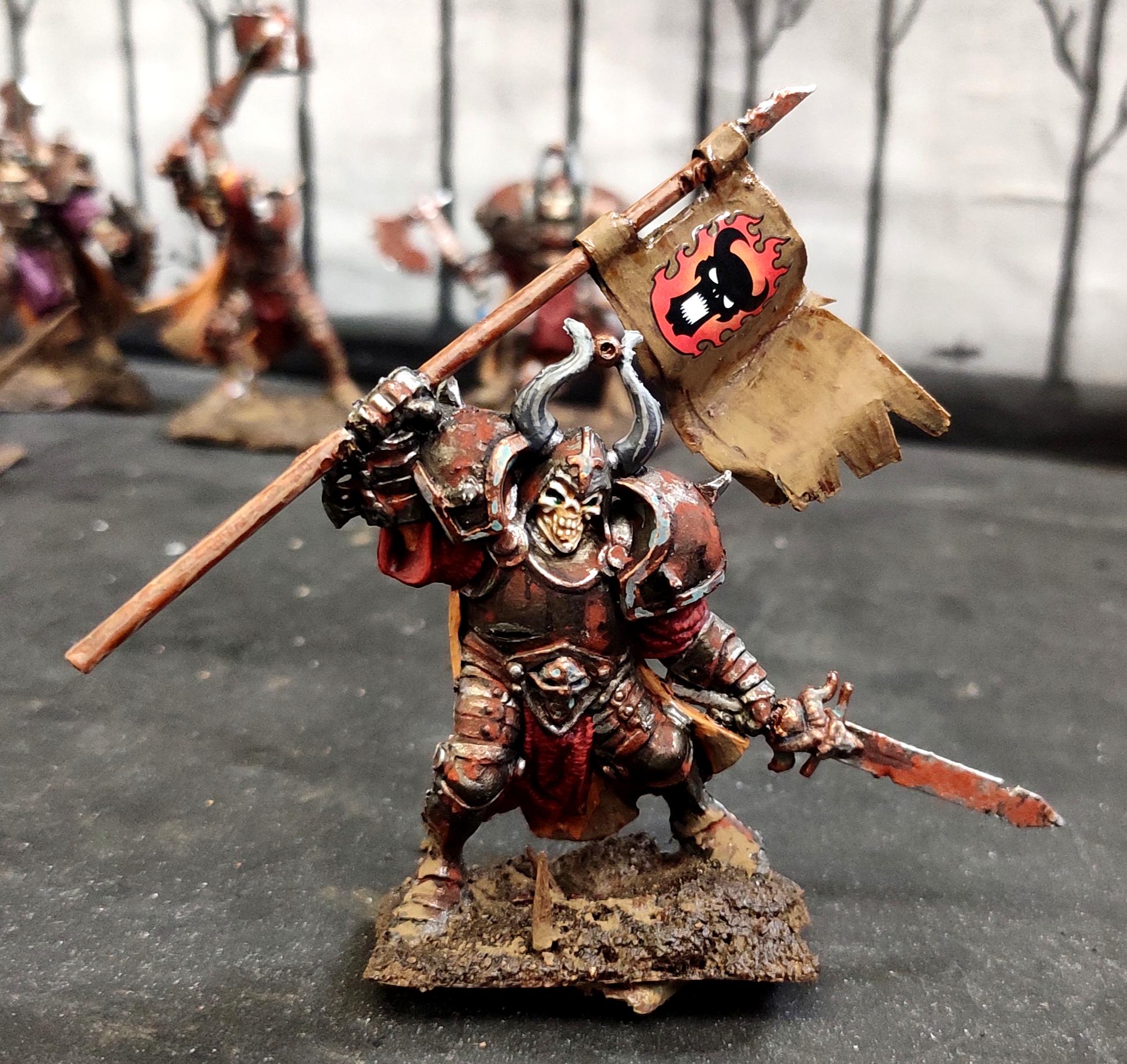 Banner, Conversion, Death Knight, Fantasy Battles, From Russia, Guardians Of Darkness, Infantry, Knights, Necromancy, Regiment, Rust, Sword, Technolog, Tehnolog, Undead