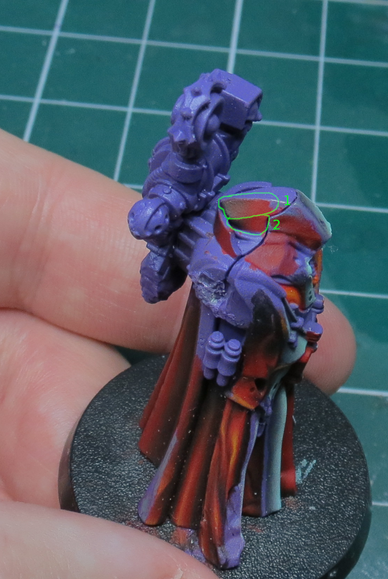  Section 1: Ground work with layering and smoothing with glazing A = muddle effect. Section 2: No layering. Smoothing done with combining A and B = Better result