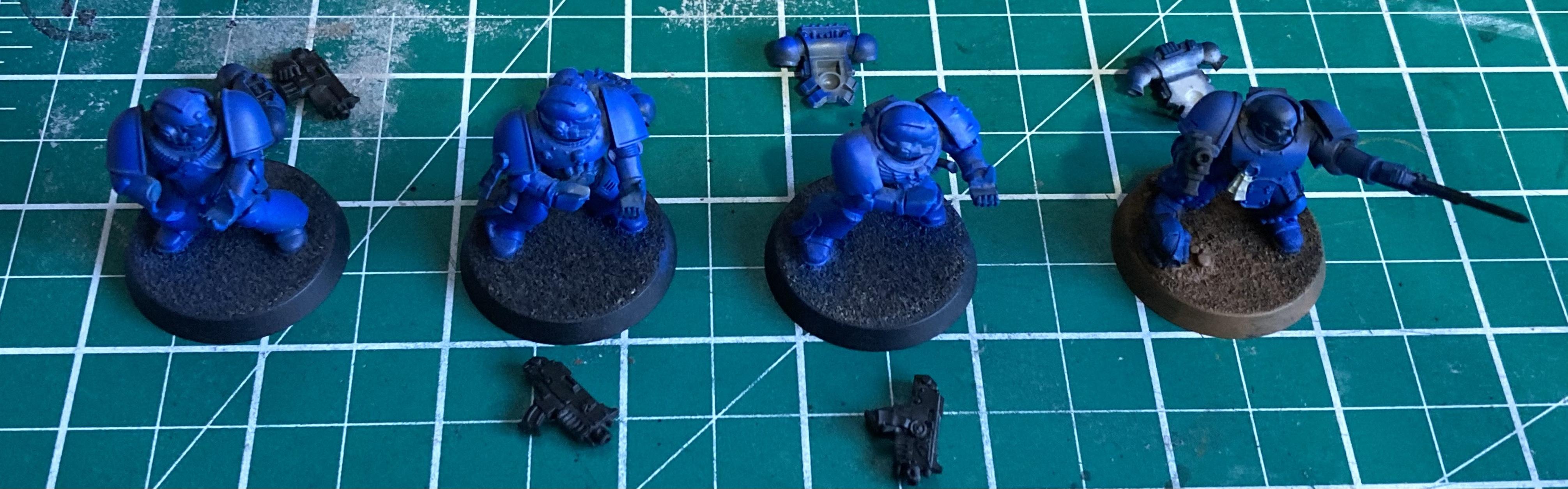 Space Marines, Tactical Squad, Ultramarines, Work In Progress