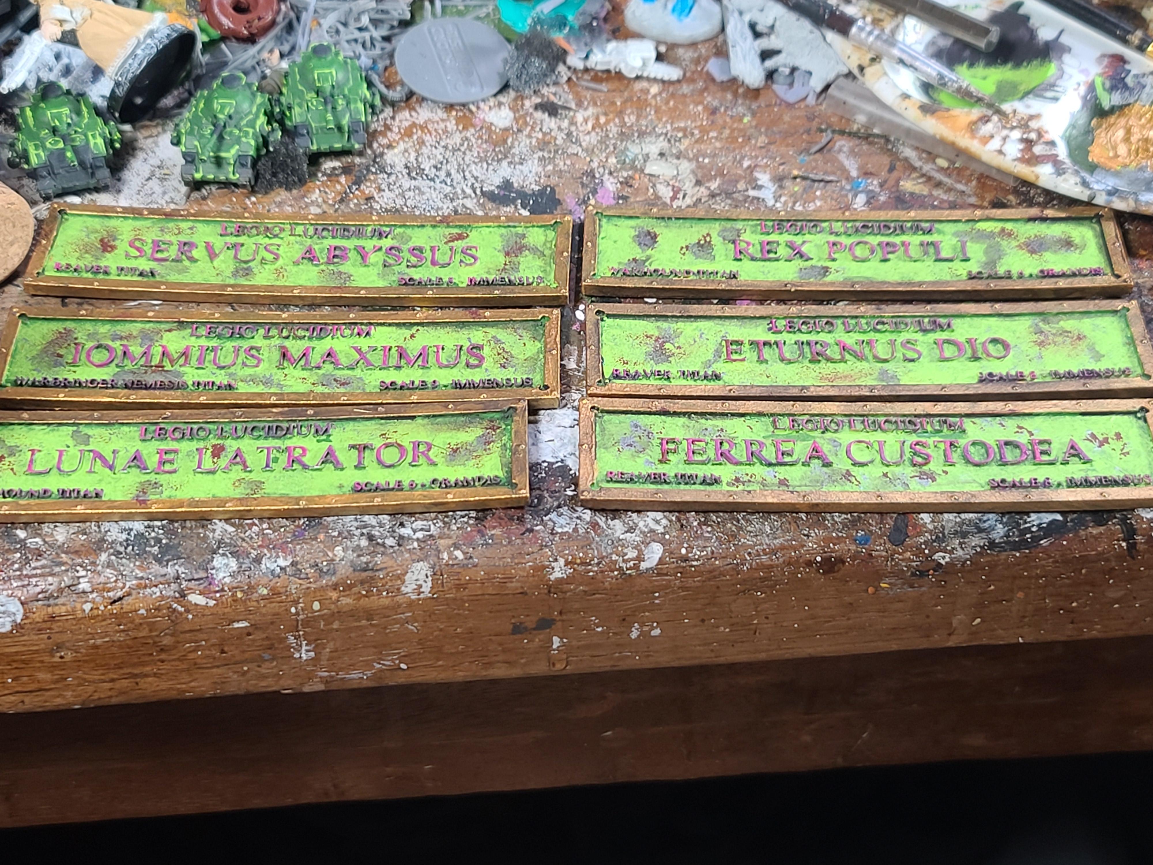 3d Printed, 6mm, Adeptus Titanicus, Battle Bling, Game Accessories, Nameplates, Warhammer Fantasy