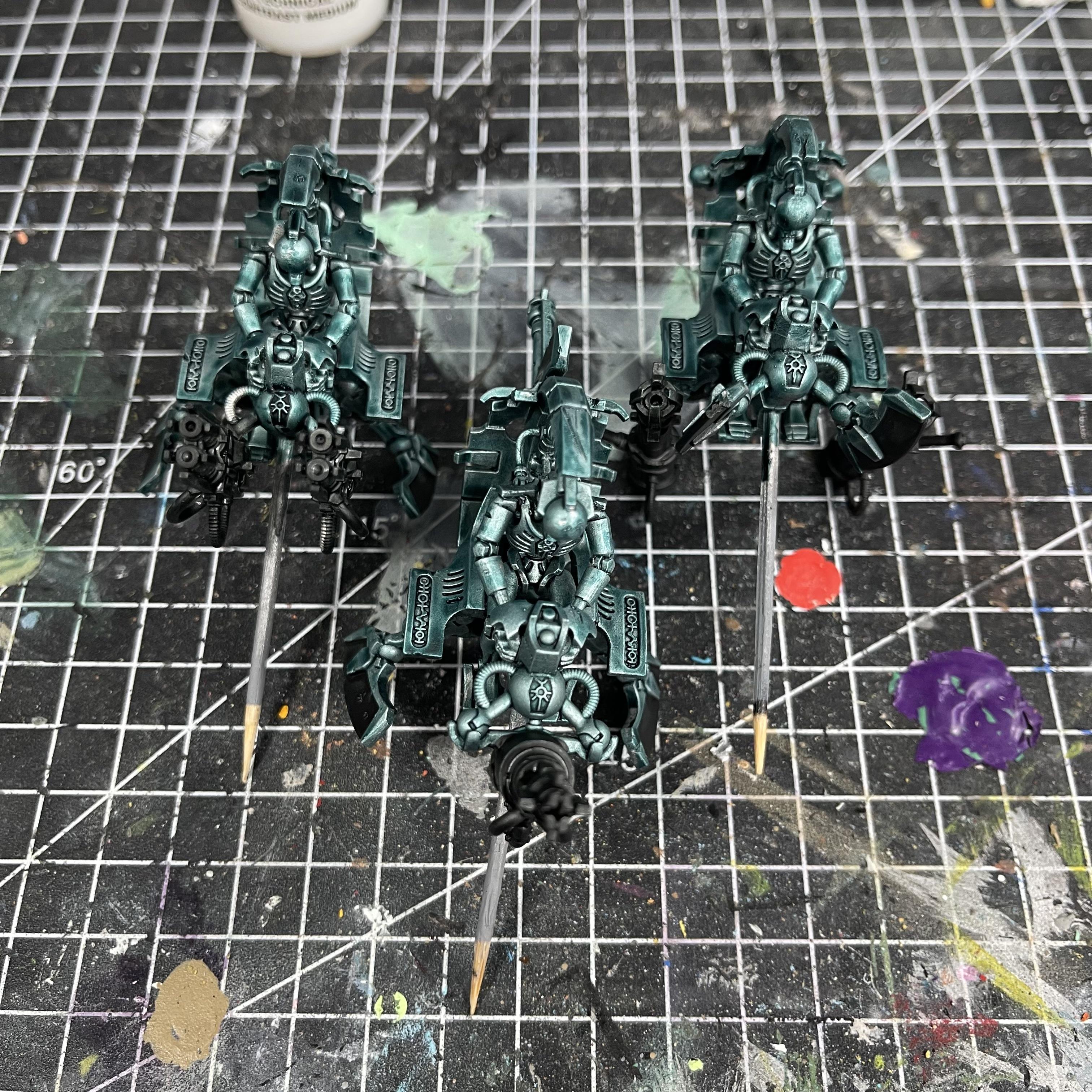Necrons, Tomb Blades, Warhammer 40,000, Work In Progress