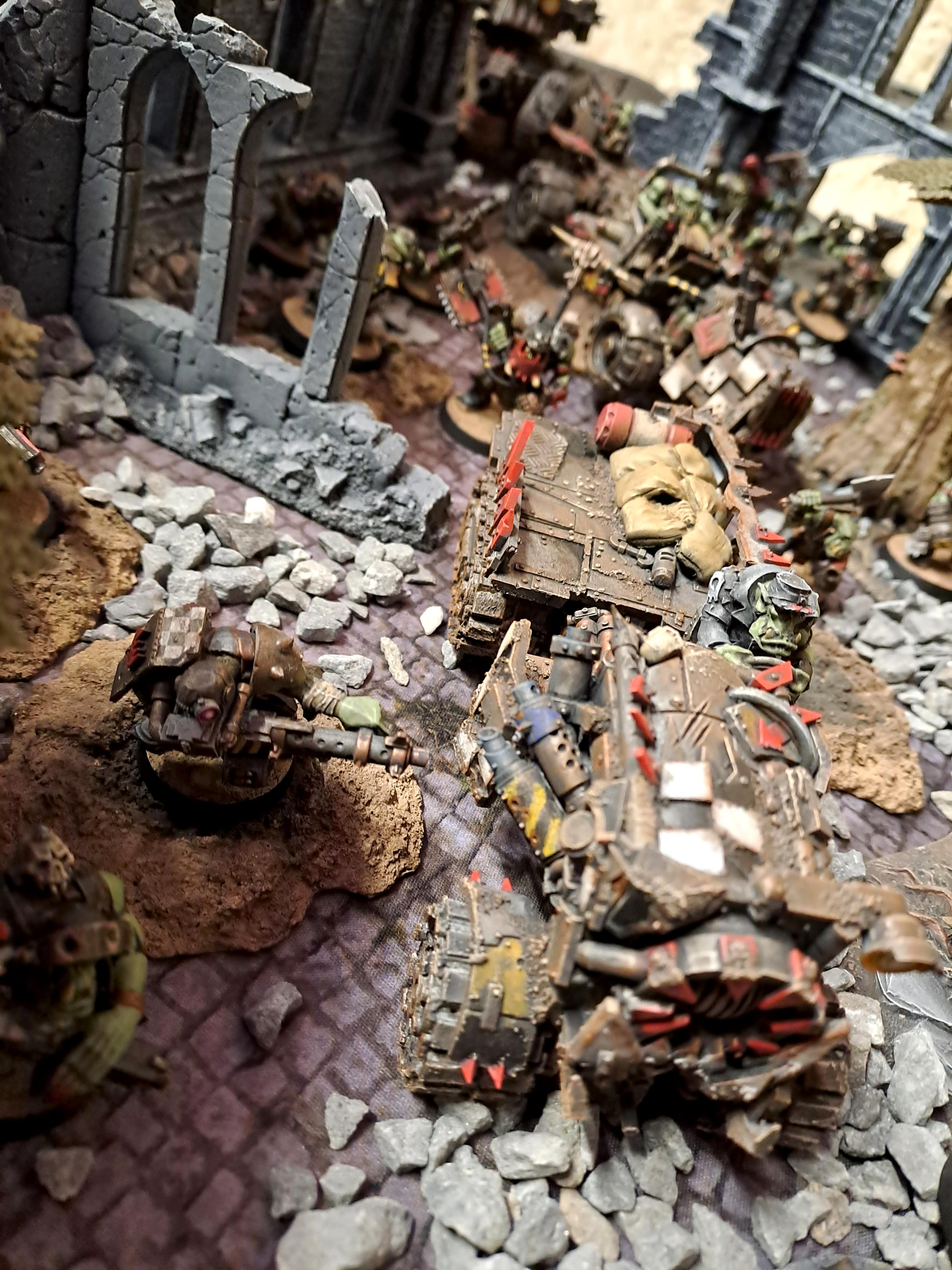 Armageddon, Armies On Parade, Battlewagon, Boy, Death World Forest, Lootin An Shootin, Nob, Orks, Rhino, Terrain, Trukk, Warhammer 40,000