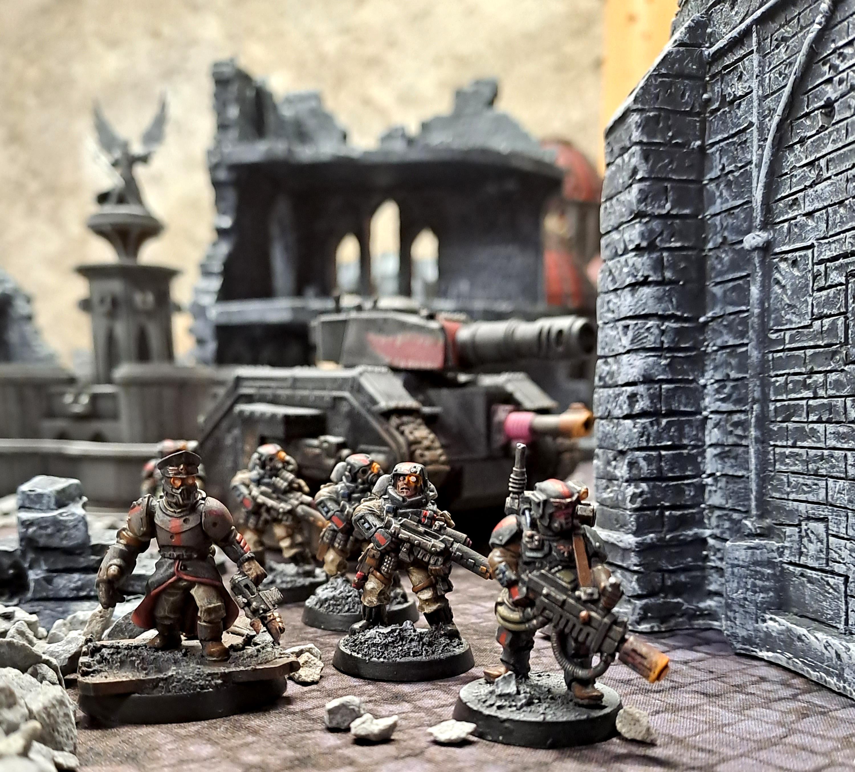Imperial Guard, Inquisition, Kasrkin, Leman Russ, Melter, Metal, Oldhammer, Ordo Hereticus, Penal Legion, Sharkface Nose Art, Storm Troopers, Tank, Tempestor Prime, Tempestus Scions, Warhammer 40,000