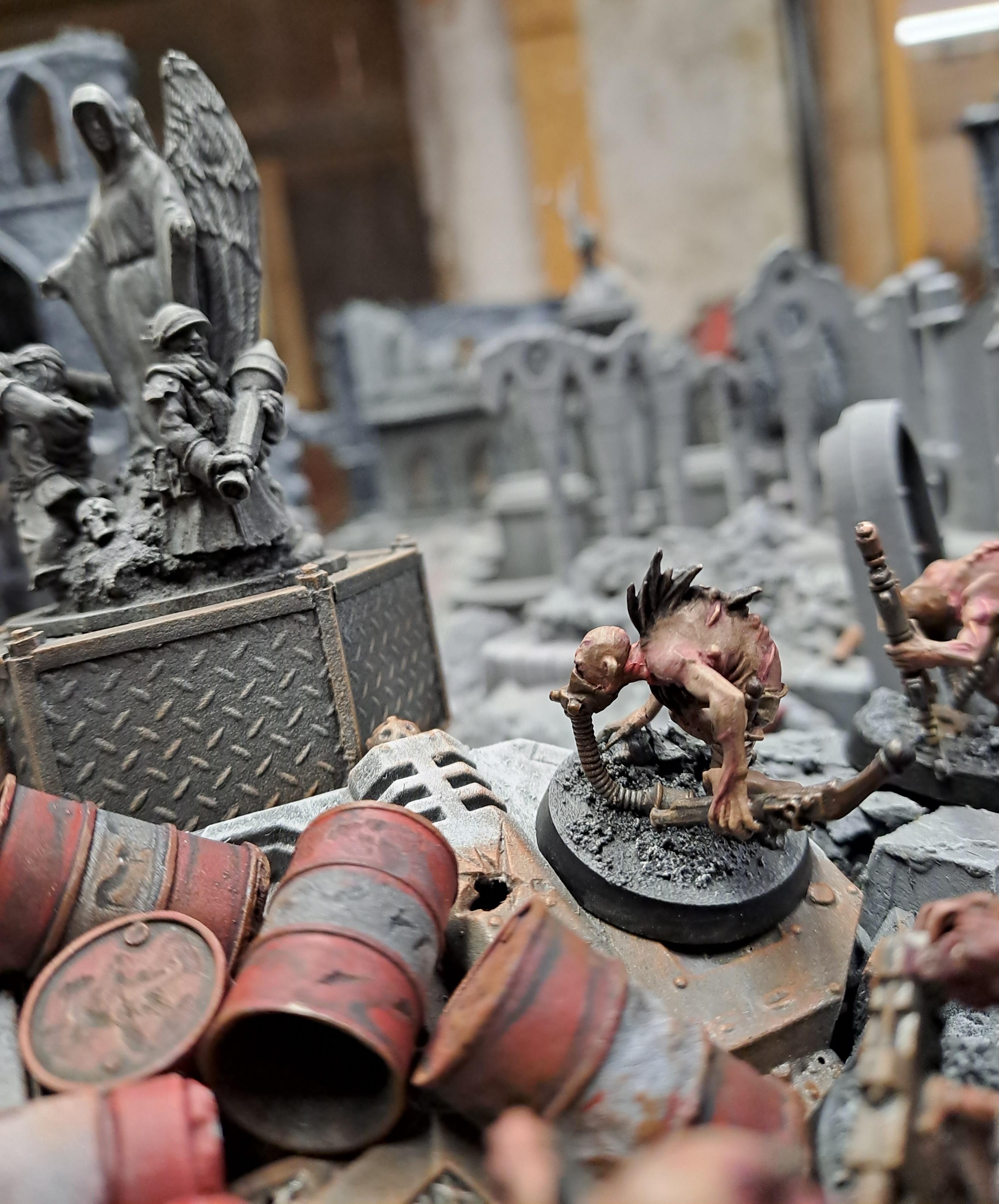 Chaos, Custom Terrain, Flintlock Rifle, Gas Mask, Genestealer Cults, Imperial Guard, Imperium, Mutant, Penal Legion, Red Barrels, Statue, Traitor Guard, Underhive, Warhammer 40,000