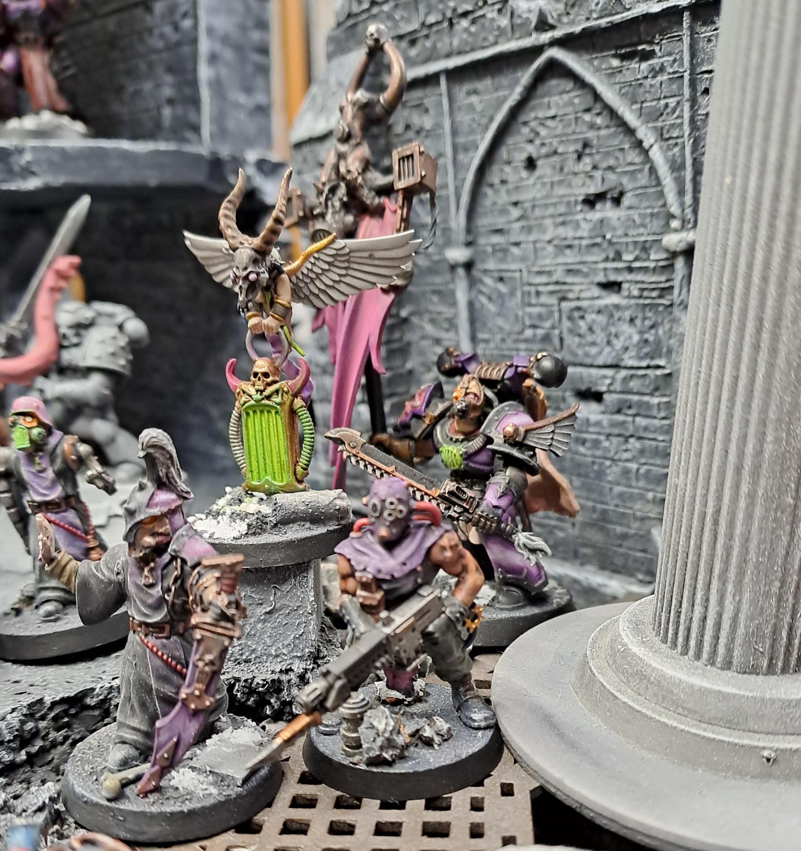 Autogun, Chaos, Chaos Cultists, Chaos Space Marines, Cherub, Dark Commune, Emperor's Children, Servitors, Slaanesh, Talk To The Hand, Warhammer 40,000