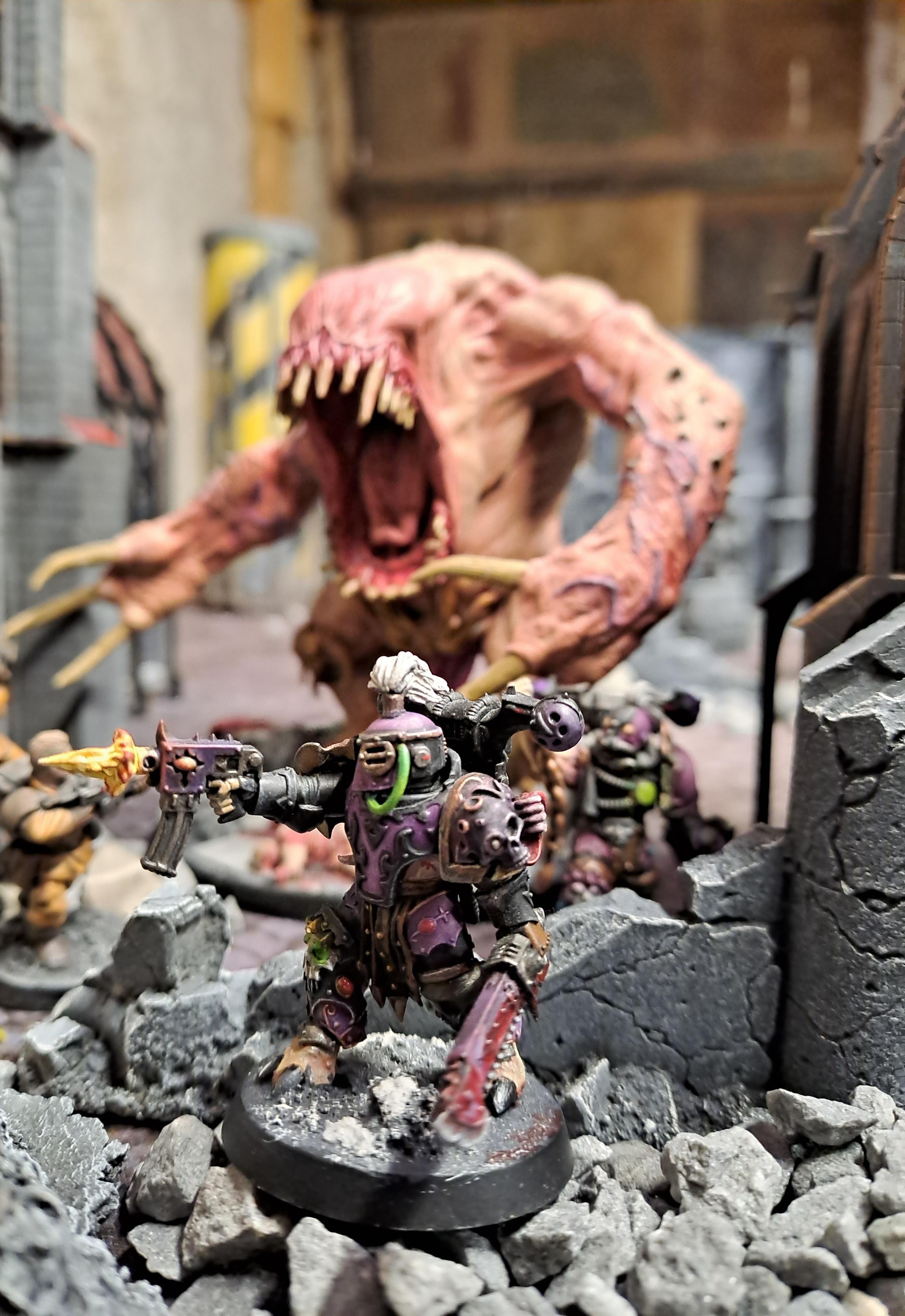 Chaos, Chaos Daemons, Chaos Space Marines, Emperor's Children, Giant Chaos Spawn, Mkiii Armour, Muzzle Flash, Slaanesh, Warhammer 40,000