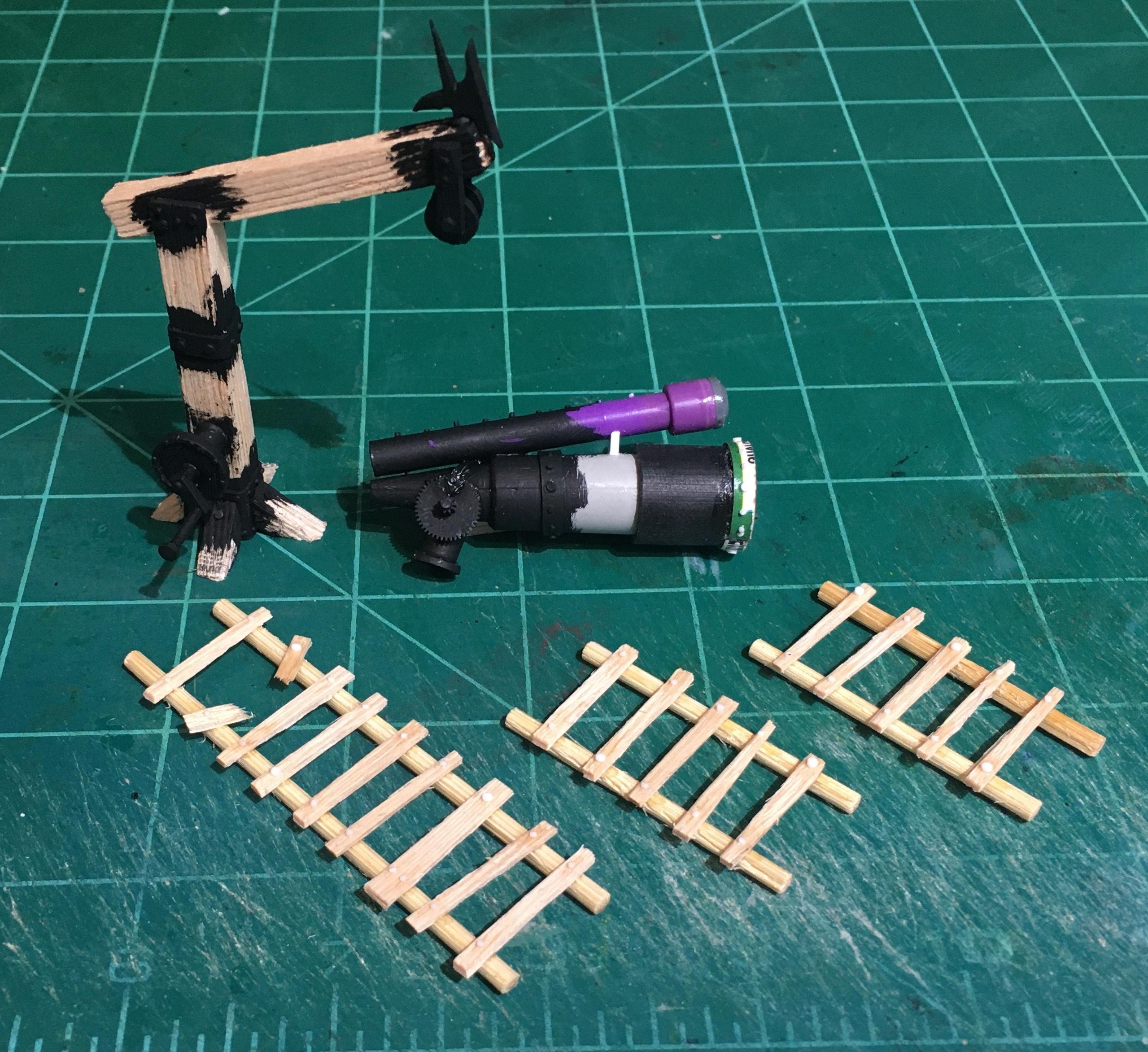 Crane, Ladder, Mordheim, Scratch Build, Telescope, The Empire, Tower, Warhammer Fantasy, Work In Progress