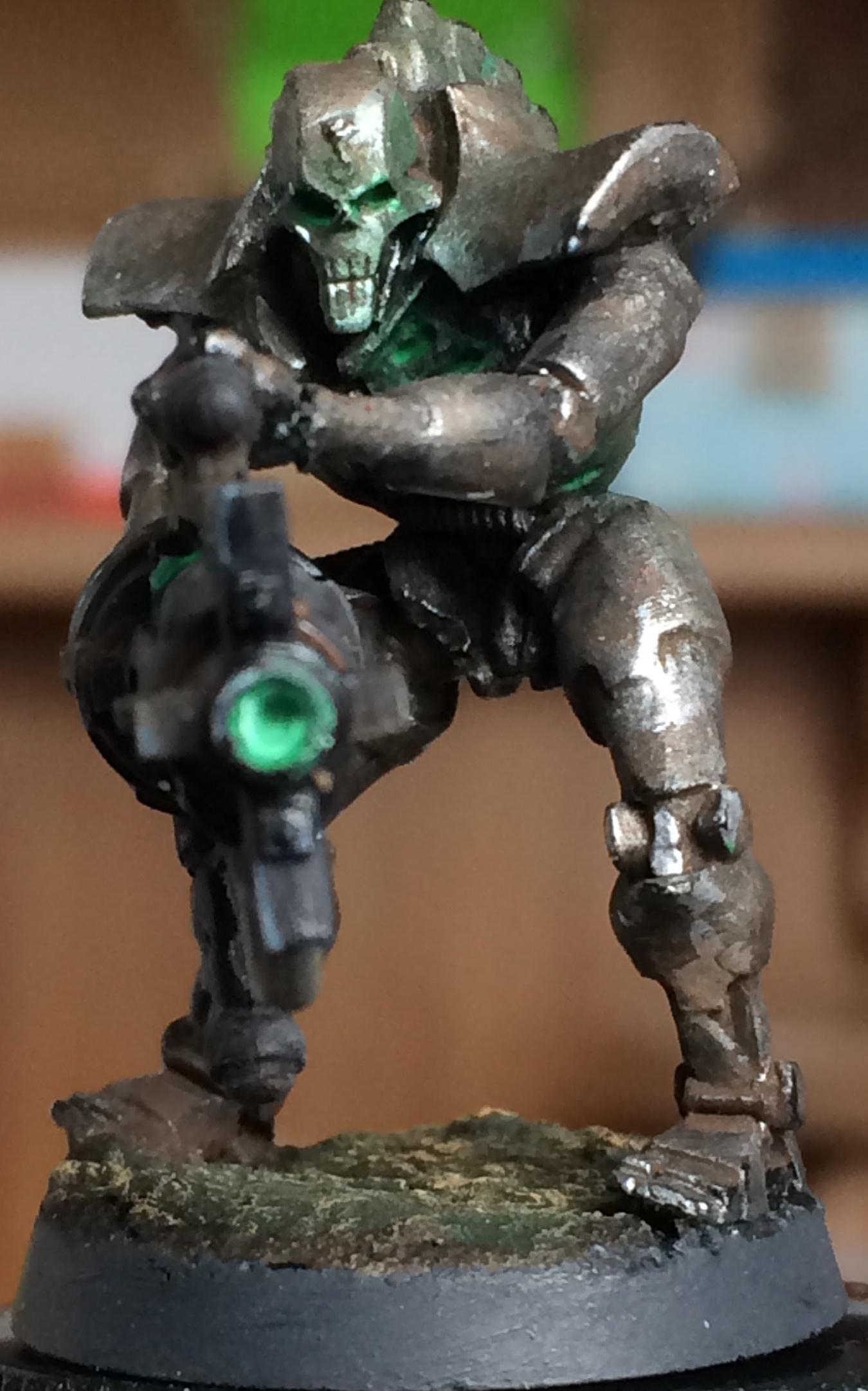 Conversion, Gaukler, Lord, Metallic, Necrons, Scratch Build, Skeletons, Undead, Warriors