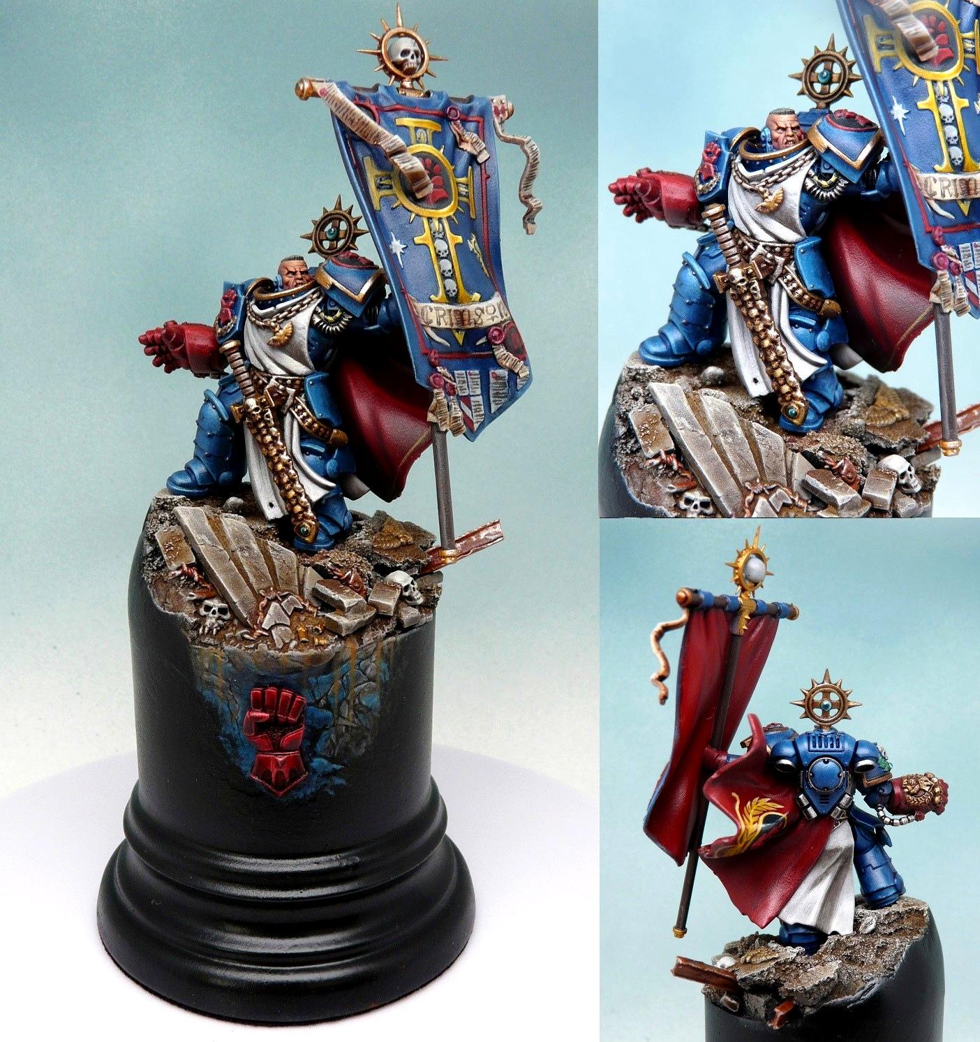 Adeptus Astartes, Ancient, Banner, Crimson Fist, Imperial Fists, Primaris, Space Marines, Standard