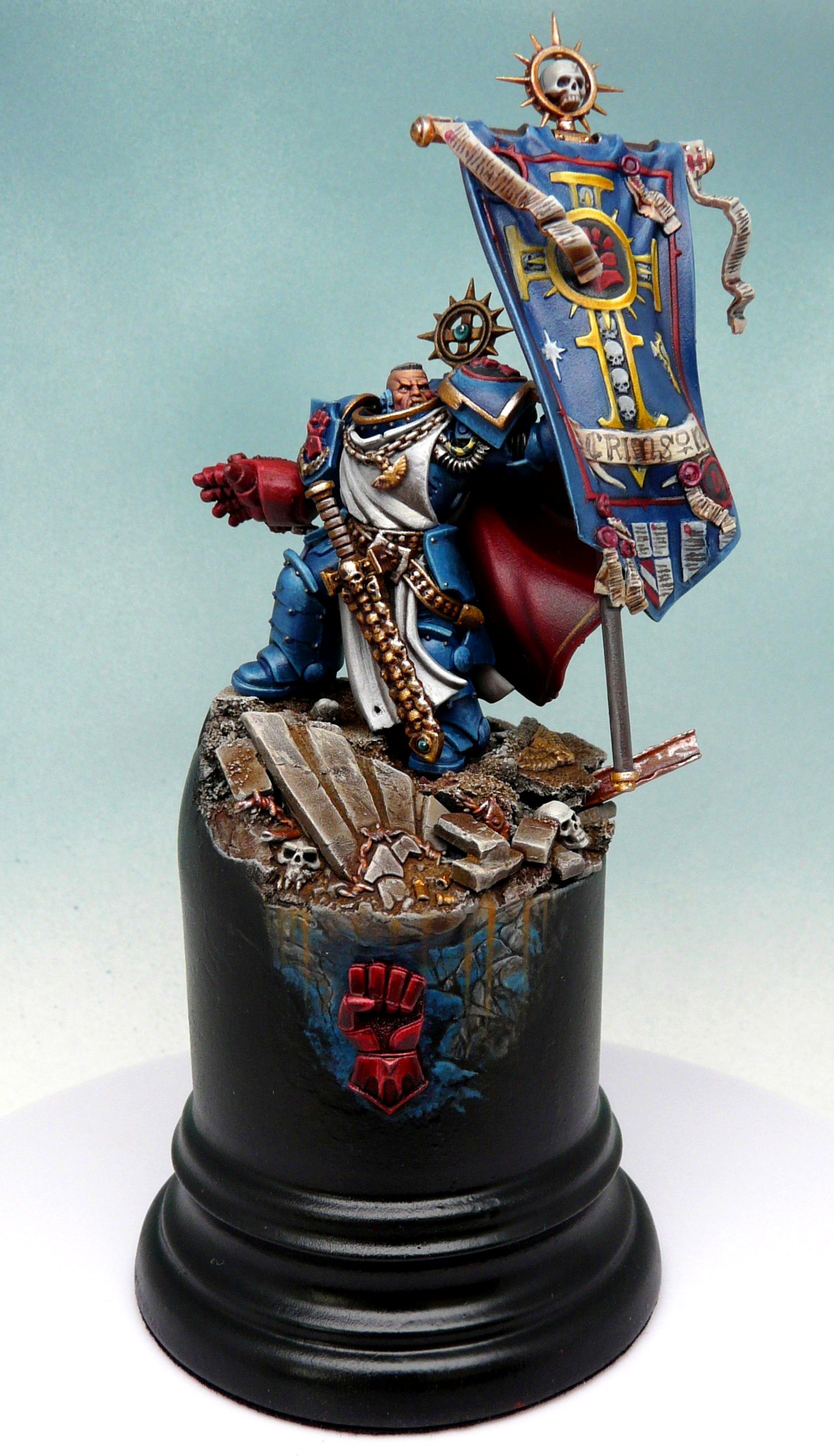 Adeptus Astartes, Ancient, Conversion, Crimson Fist, Imperial Fists, Painted, Primaris, Space Marines, Warhammer 40,000