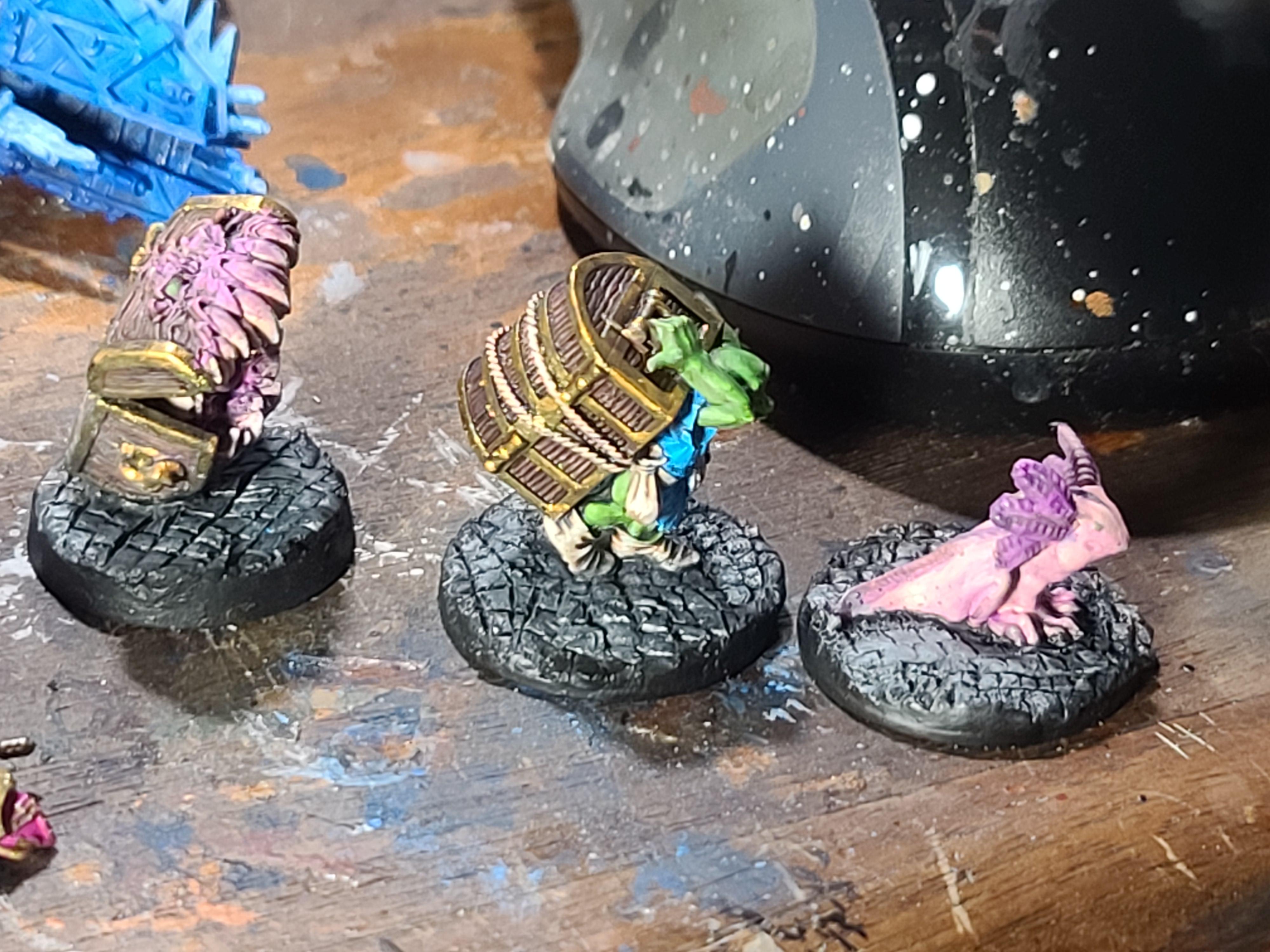 28mm, Axohotl, Dungeons And Dragons, Goblins, Mimic, Porter, Reaper Miniatures, Warhammer Fantasy
