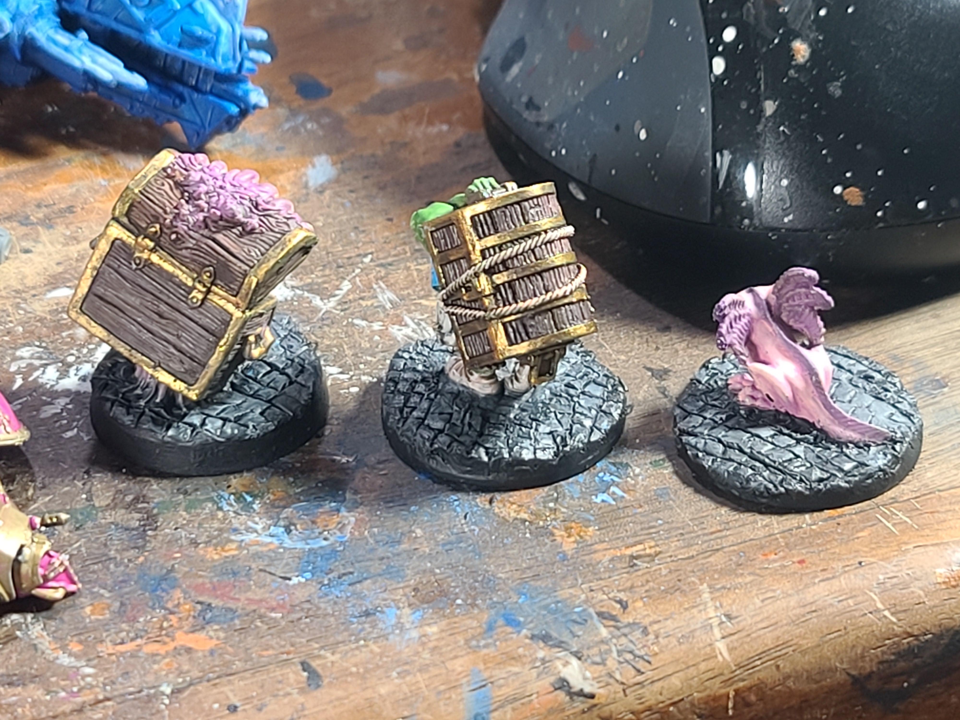 28mm, Axohotl, Dungeons And Dragons, Goblins, Mimic, Porter, Reaper Miniatures, Warhammer Fantasy