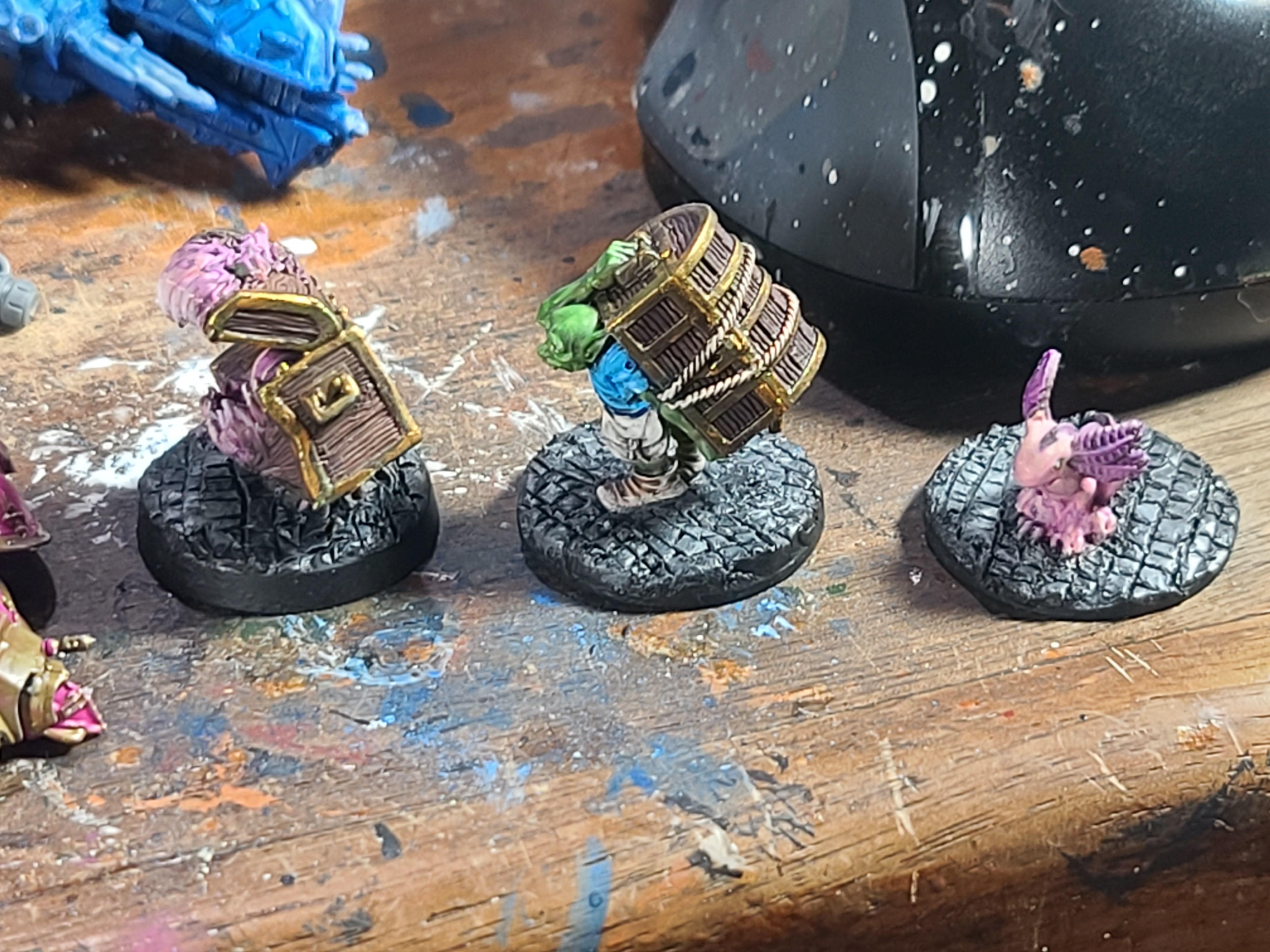 28mm, Axohotl, Dungeons And Dragons, Goblins, Mimic, Porter, Reaper Miniatures, Warhammer Fantasy