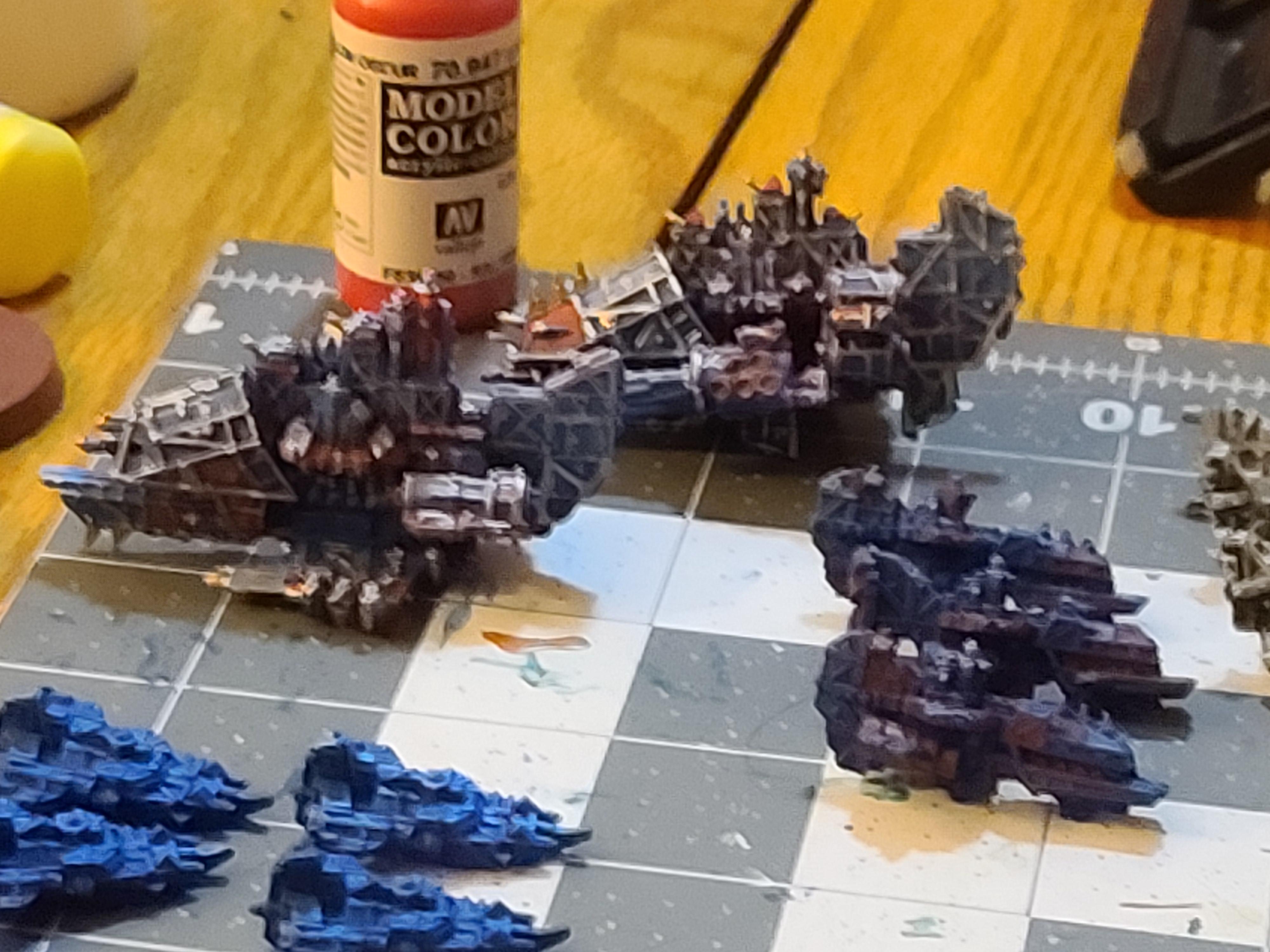 Bad Lighting, Battlefleet Gothic, Games Workshop, Kill Kroozer, Kroozer, Orks, Terror Ship
