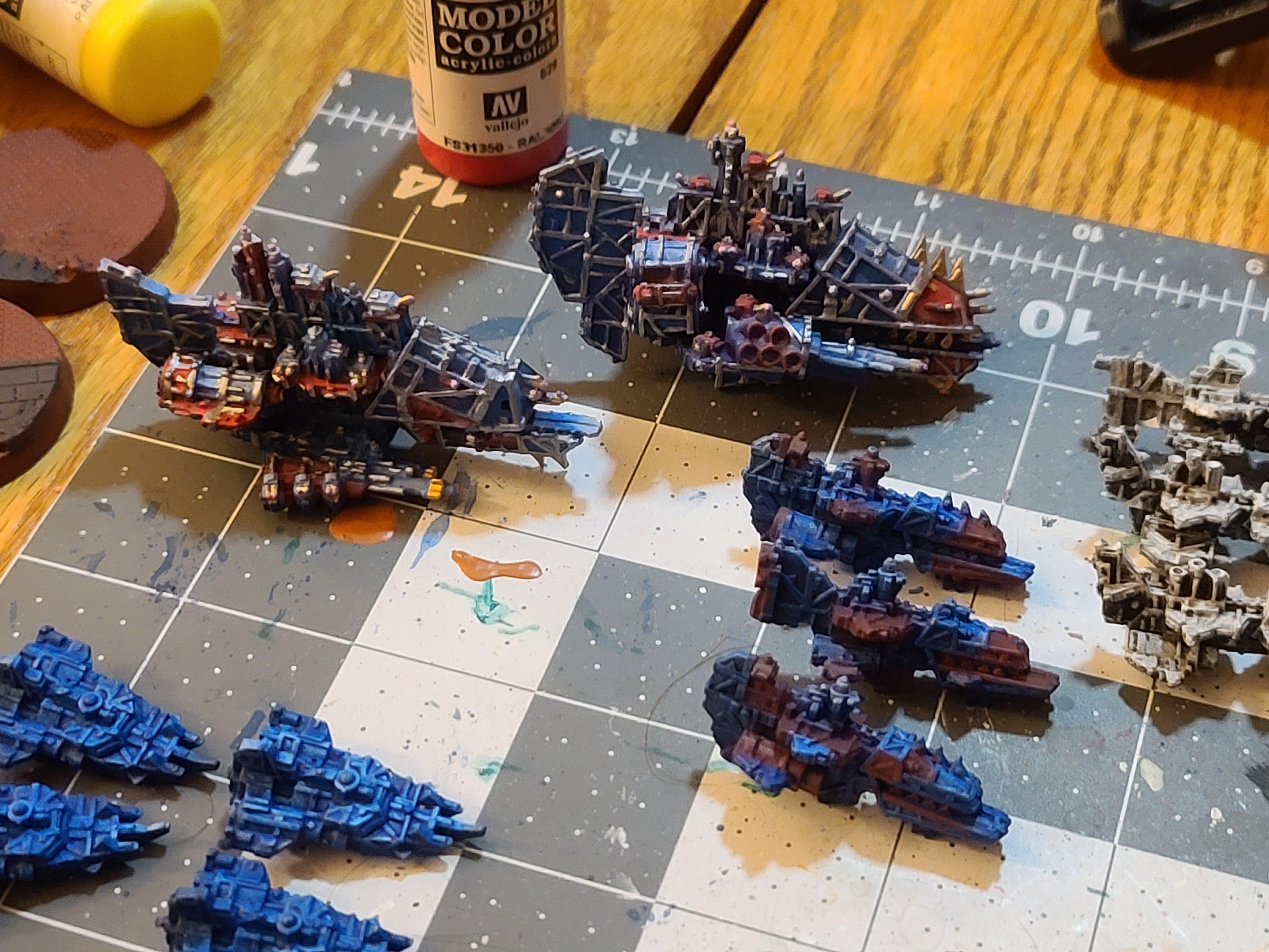 Bad Lighting, Battlefleet Gothic, Games Workshop, Kill Kroozer, Kroozer, Orks, Terror Ship