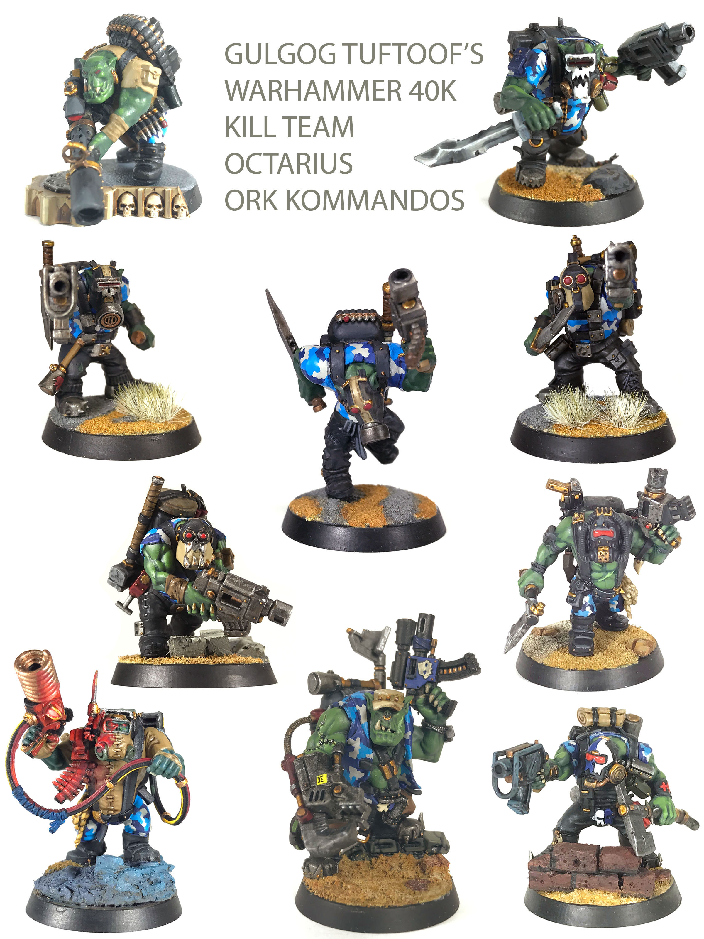 Breacha, Comm, Deathskulls, Kill Team, Kommando, Nob, Octarius, Orks, Running, Slasha, Snipa, Warhammer 40,000