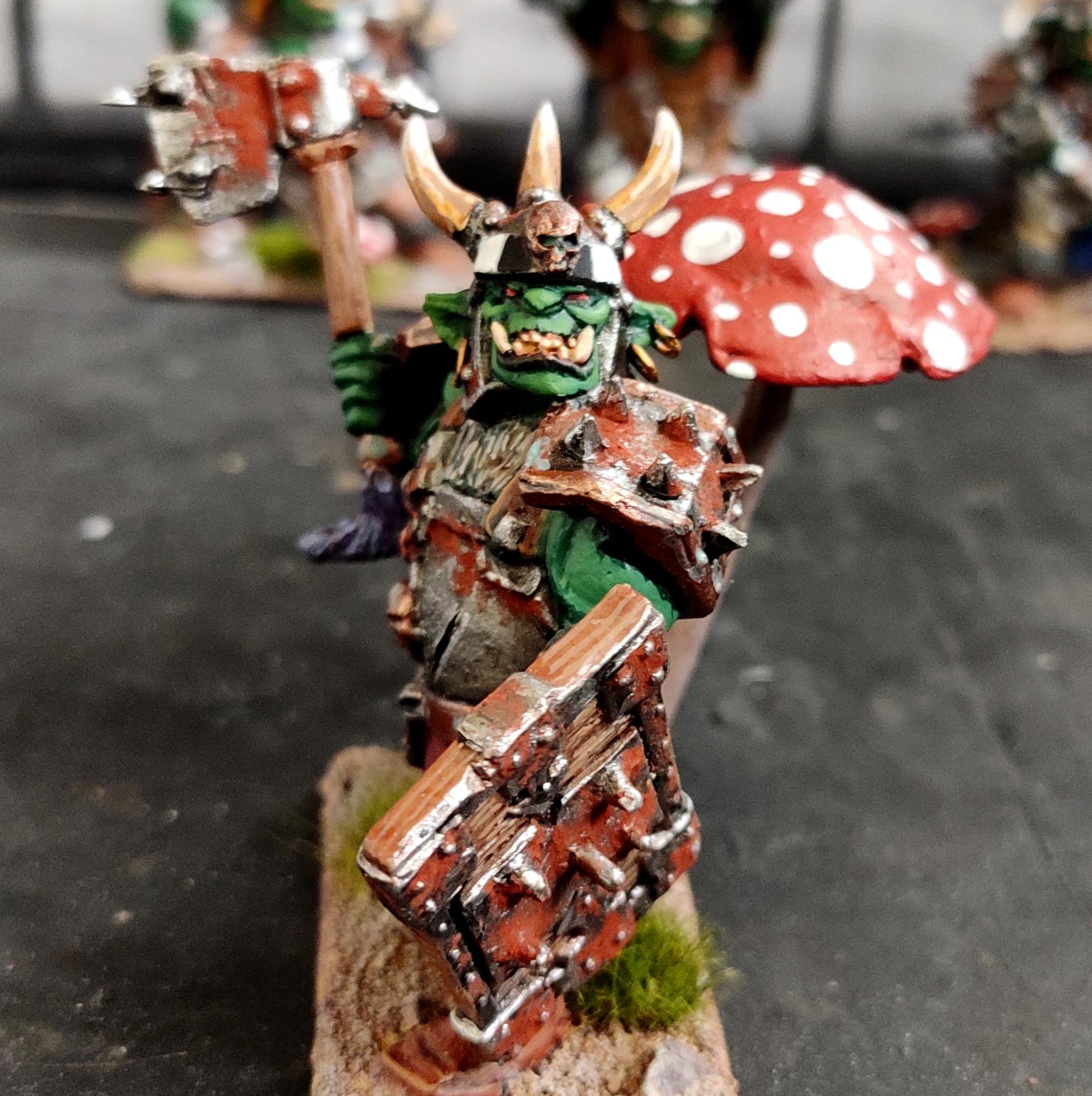 Axe, Chieftain, Conversion, Fantasy Battles, From Russia, Infantry, Mushroom, Orcs, Piercing, Regiment, Shield, Technolog, Tehnolog, Warband