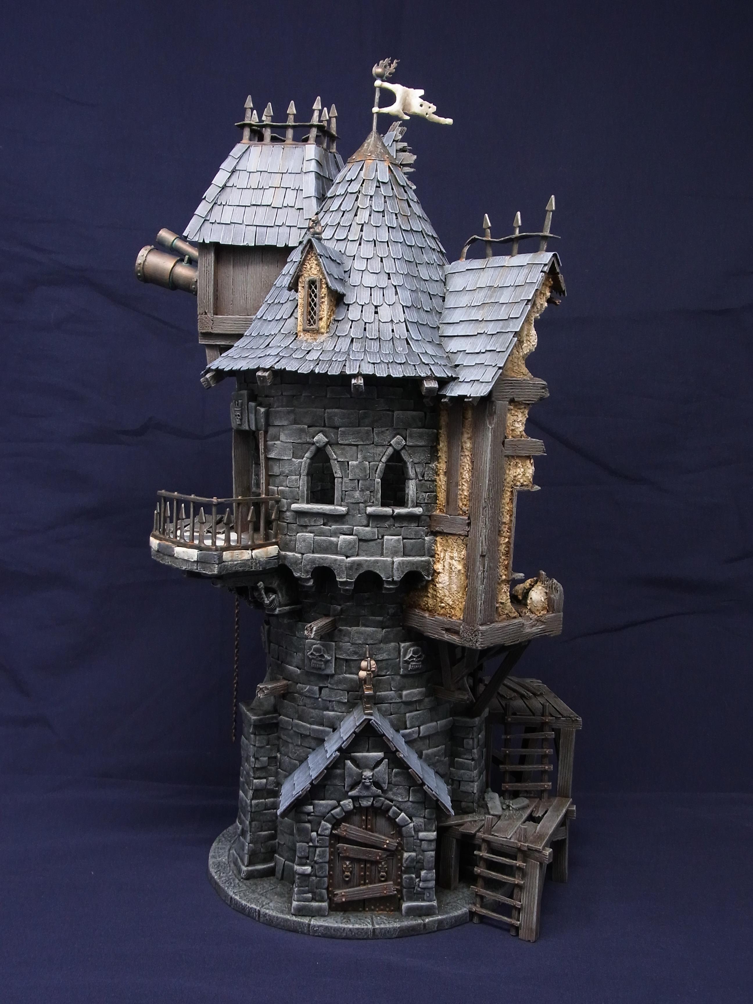 Mordheim, Ruin, Scratch Build, Telescope, Terrain, The Empire, Tower, Warhammer Fantasy