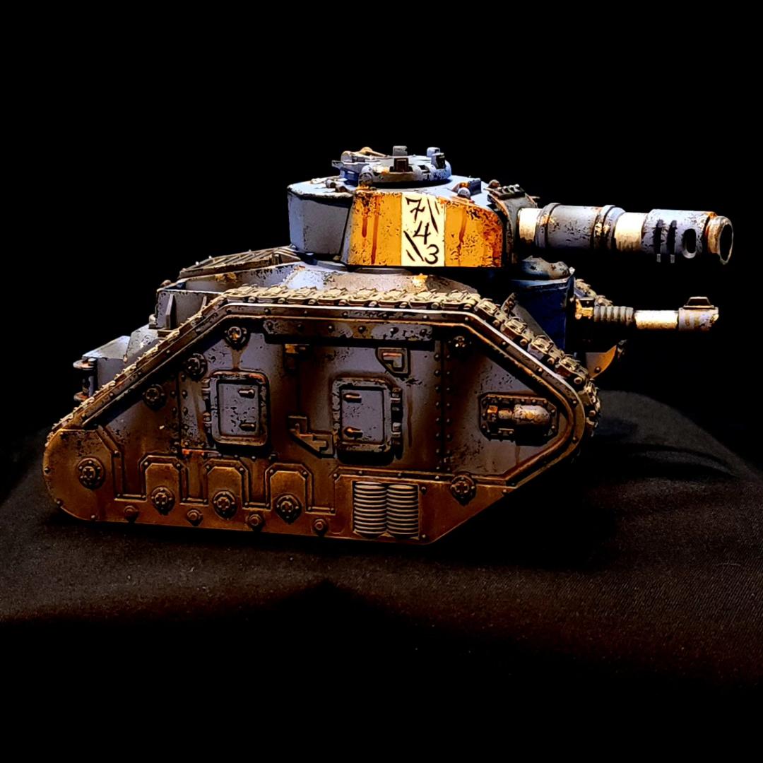 Astra Militarum, Battle Tank, Camouflage, Death Korps of Krieg, Deathkorps Of Krieg, Deathlorps Of Krieg, Imperial Guard, Leman Russ, Stripe Camo, Tank, Vehicle, Warhammer 40,000, Warhammer Fantasy, Work In Progress