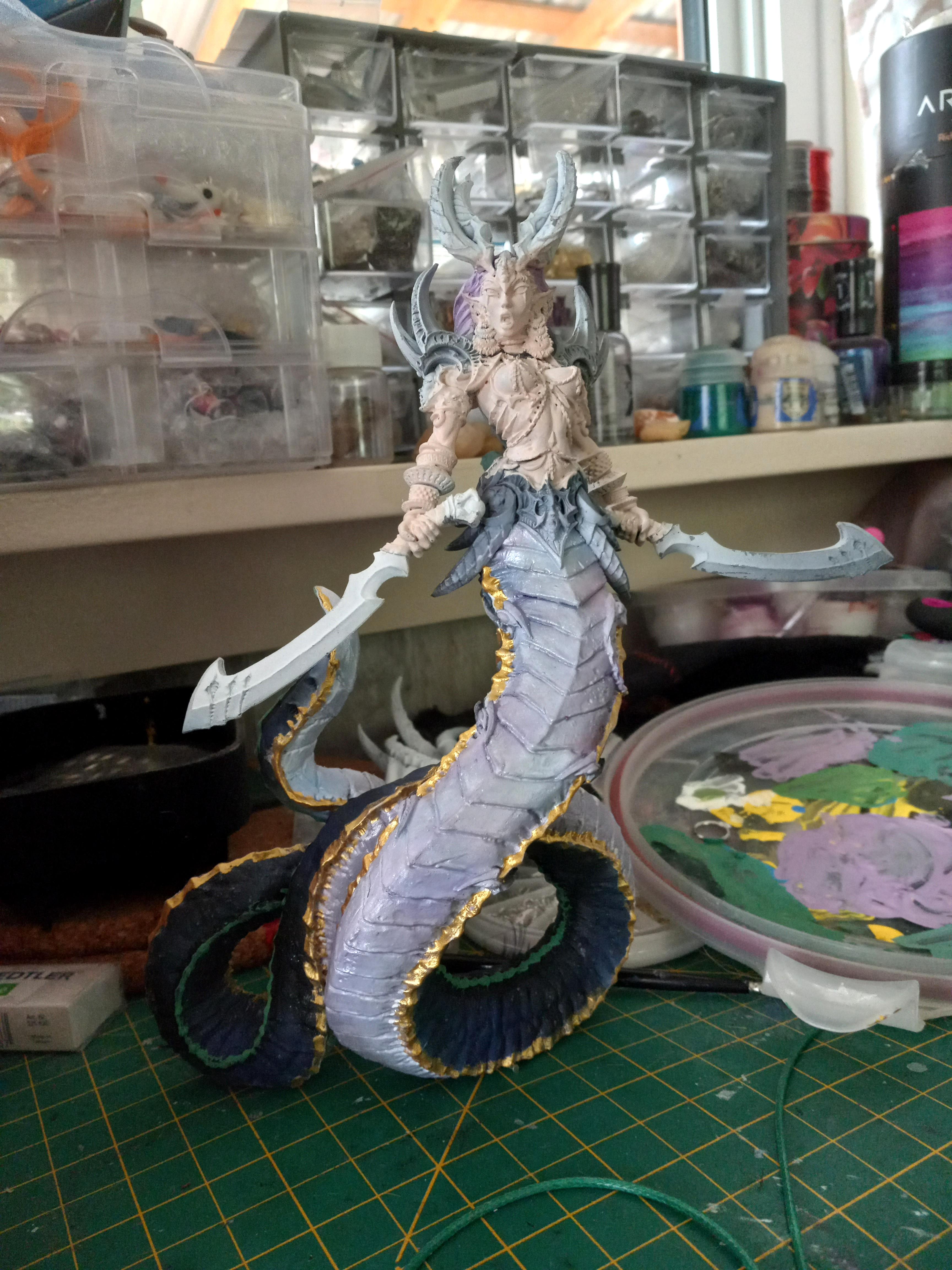 Airbrush, Avatar Taipahn, Hand Painting, Model Painting, Painting, Raging Heroes, Wet Blending, Work In Progress