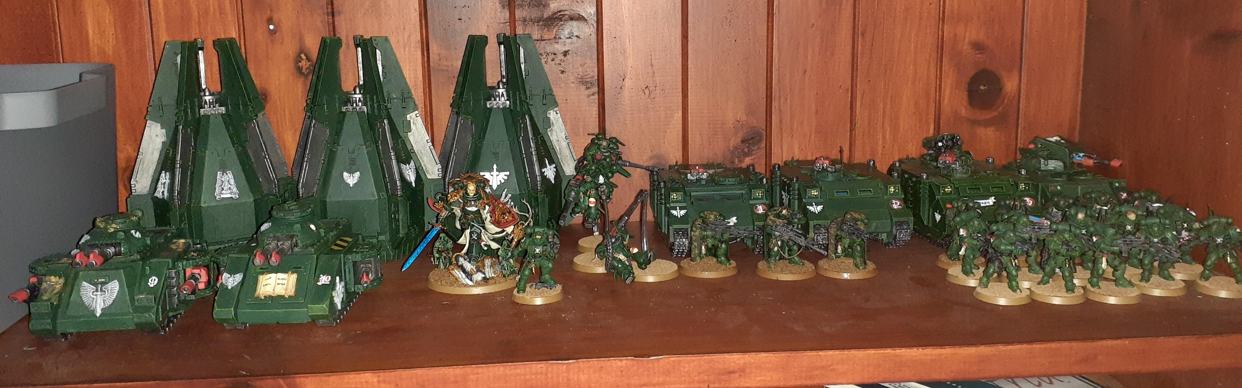 Army, Dark Angels, Drop Pod, Predator, Rhino