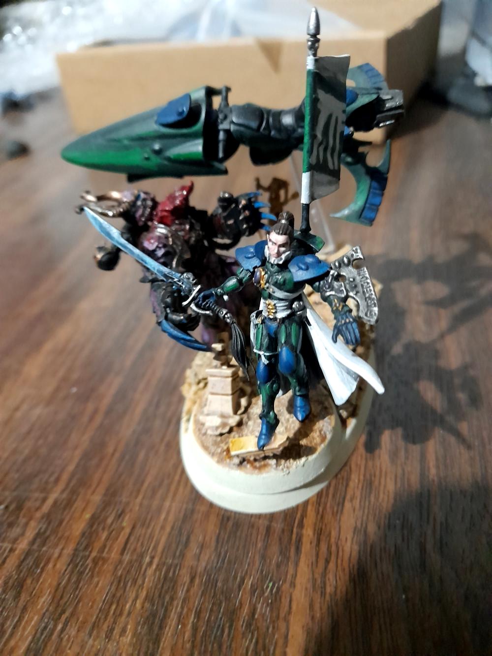 Aeldari, Autarch, Chaos Space Marines, Diorama, Eldar, Emperor's Children, Scenic, Warhammer 40,000, Warhammer Fantasy