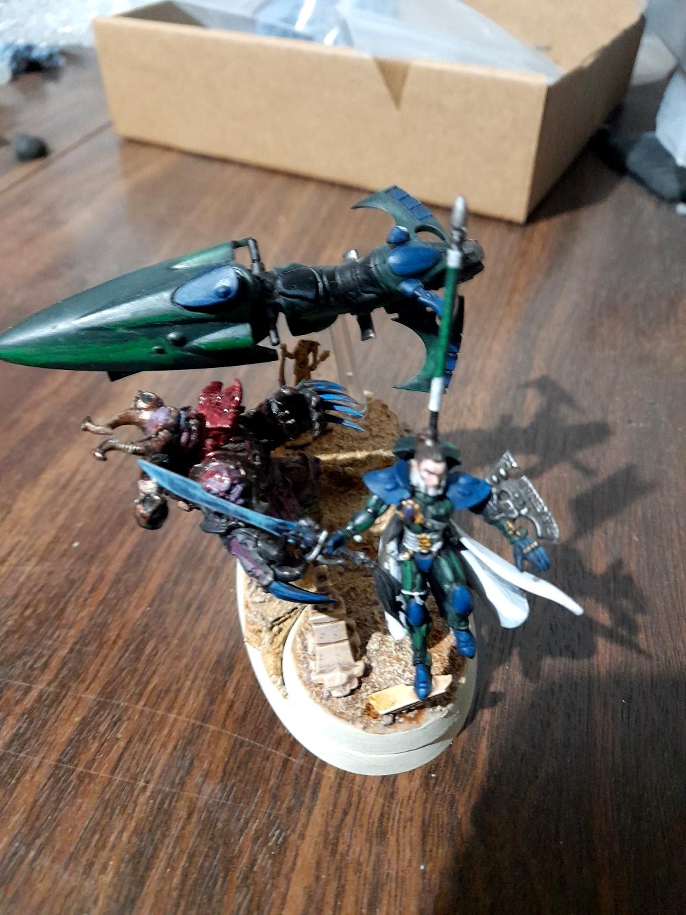 Aeldari, Autarch, Chaos Space Marines, Diorama, Eldar, Emperor's Children, Scenic, Warhammer 40,000, Warhammer Fantasy