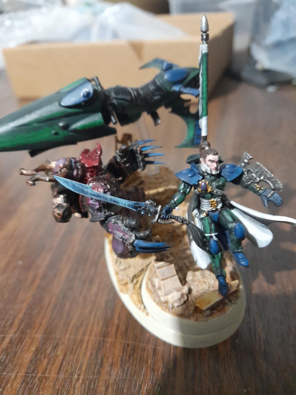 Aeldari, Autarch, Chaos Space Marines, Diorama, Eldar, Emperor's Children, Scenic, Warhammer 40,000, Warhammer Fantasy