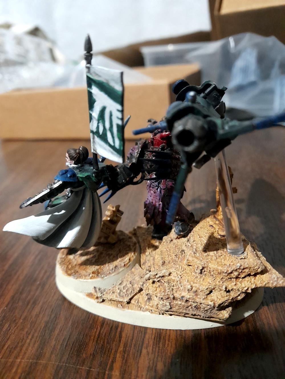 Aeldari, Autarch, Chaos Space Marines, Diorama, Eldar, Emperor's Children, Scenic, Warhammer 40,000, Warhammer Fantasy
