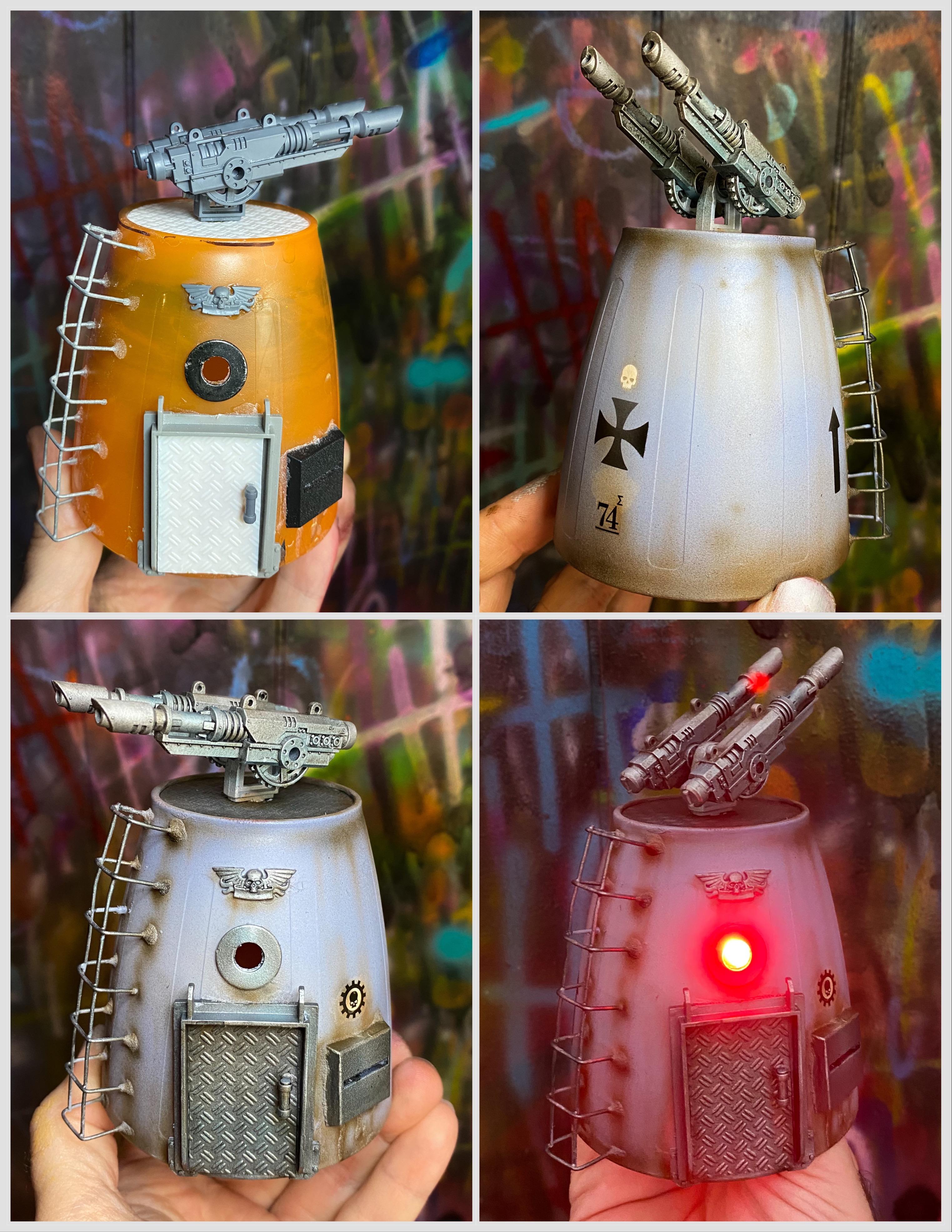 Kitbashed, Scratch Build, Turret, Warhammer 40,000