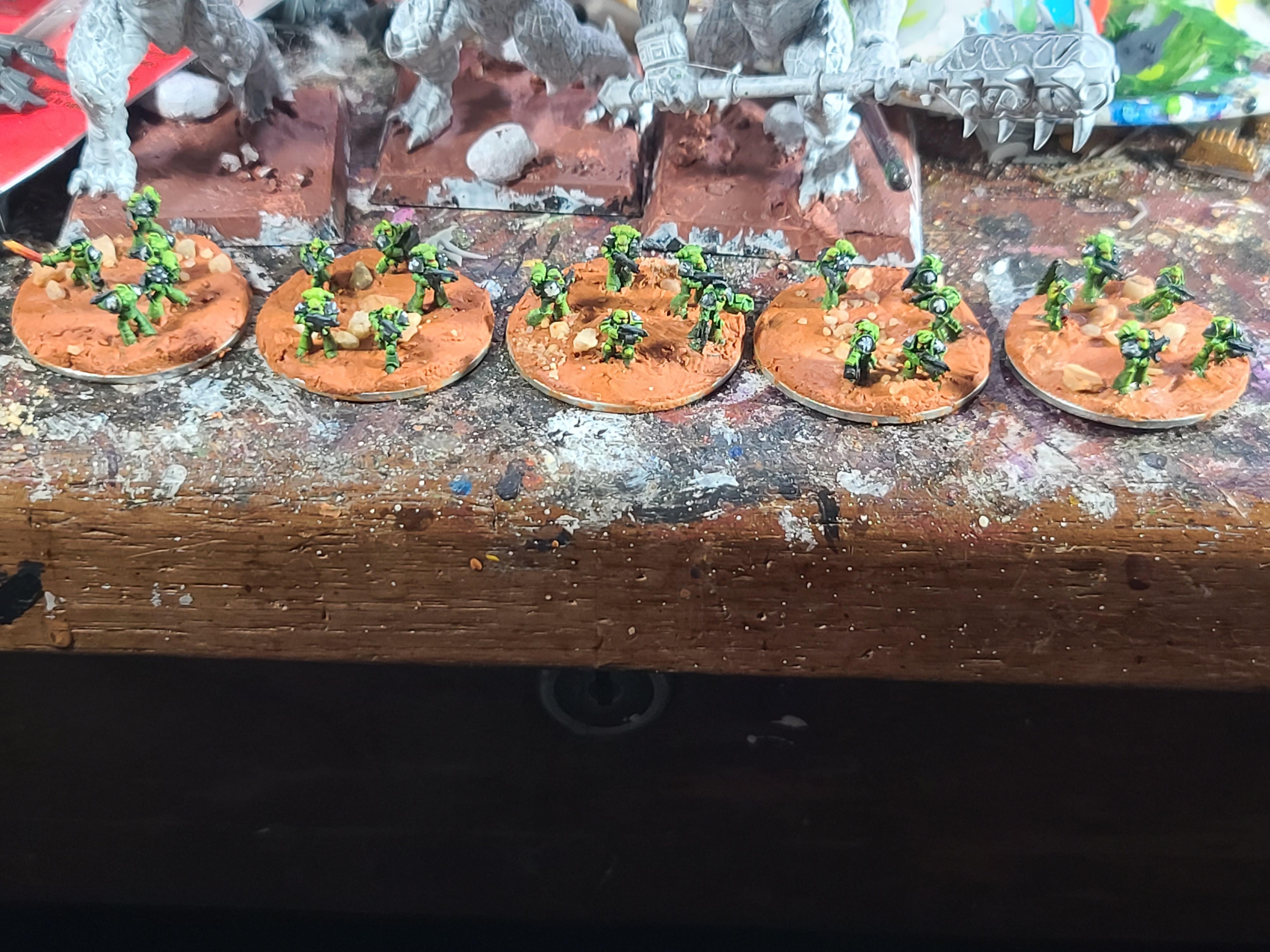 6mm, Affray Squad, Epic, Excellent Miniatures, Galactic Crusaders, Salamanders, Space Marines, Tactical Squad, Vangaurd Miniatures