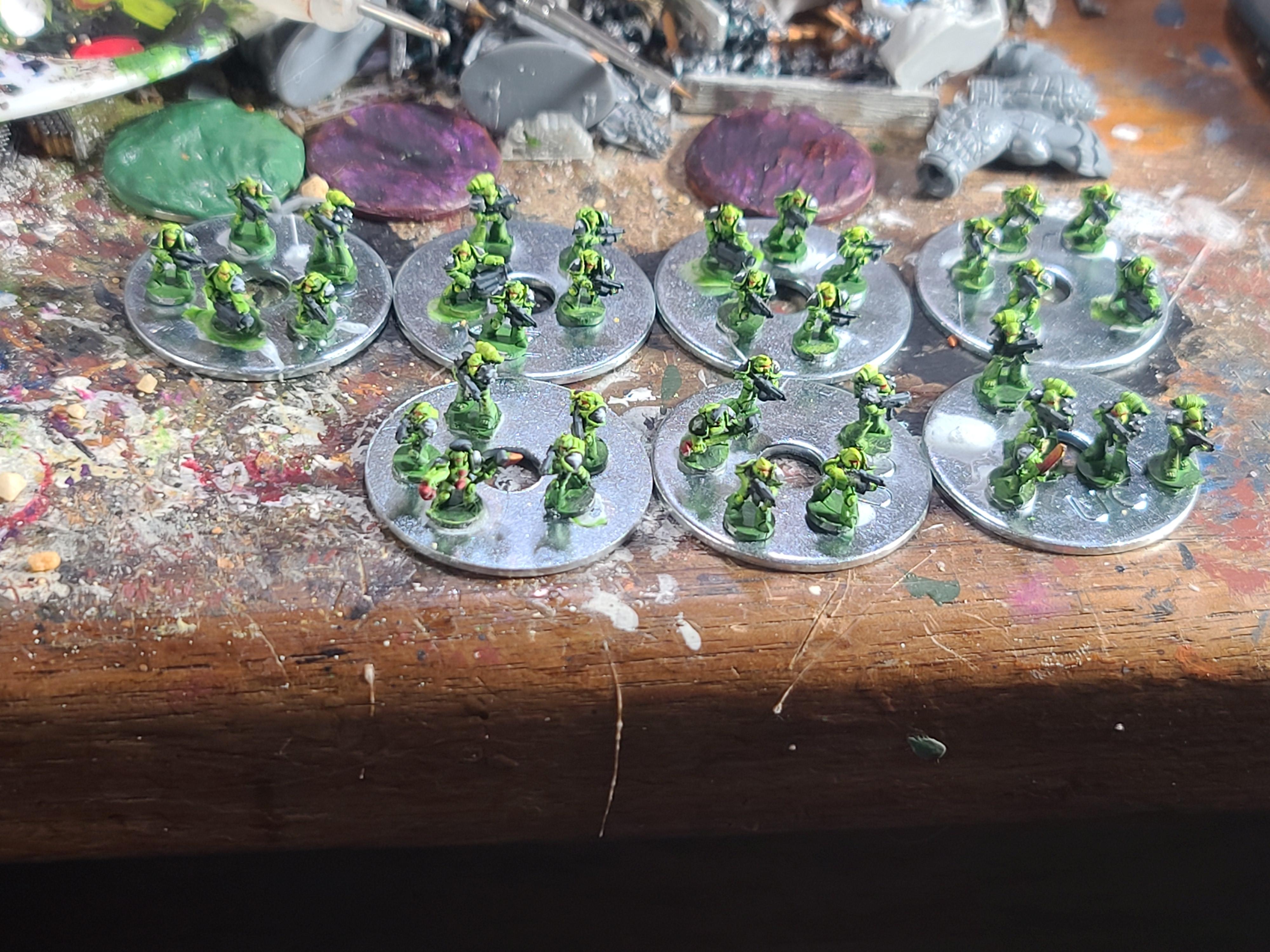 6mm, Affray Squad, Epic, Excellent Miniatures, Galactic Crusaders, Salamanders, Space Marines, Tactical Squad, Vangaurd Miniatures