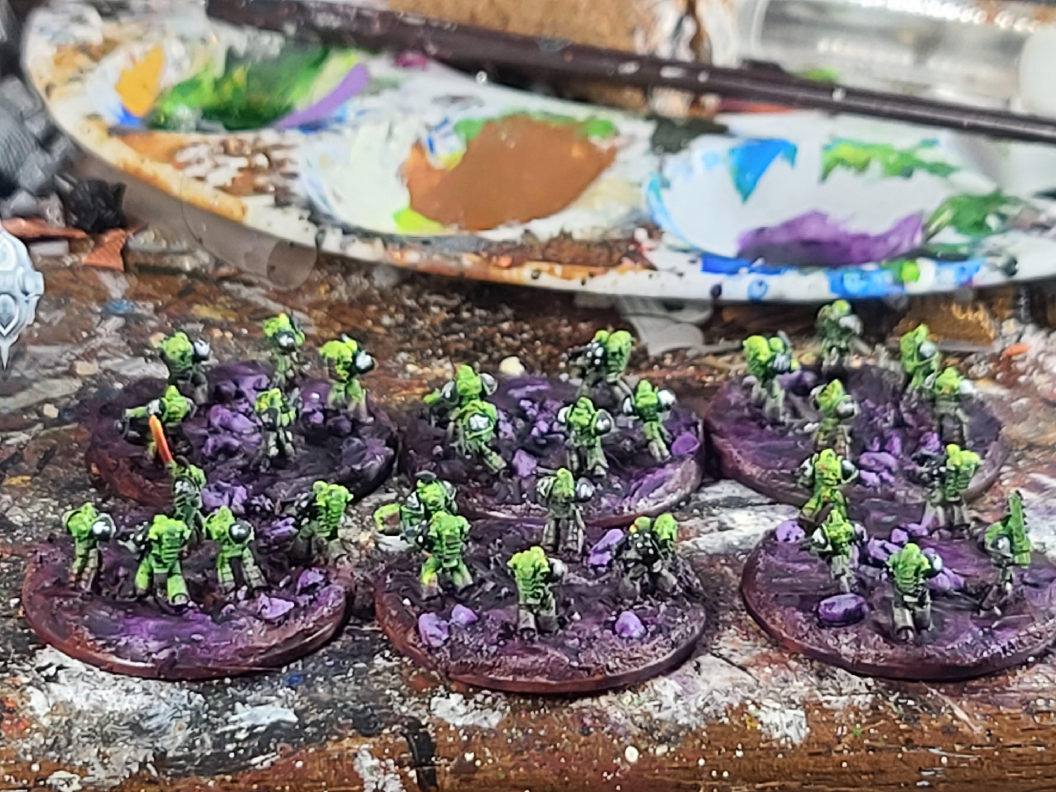 6mm, Affray Squad, Epic, Milliput Bases, Space Marines, Tactical Squad, Vanguard Miniatures, Warhammer 40,000, Warhammer Fantasy