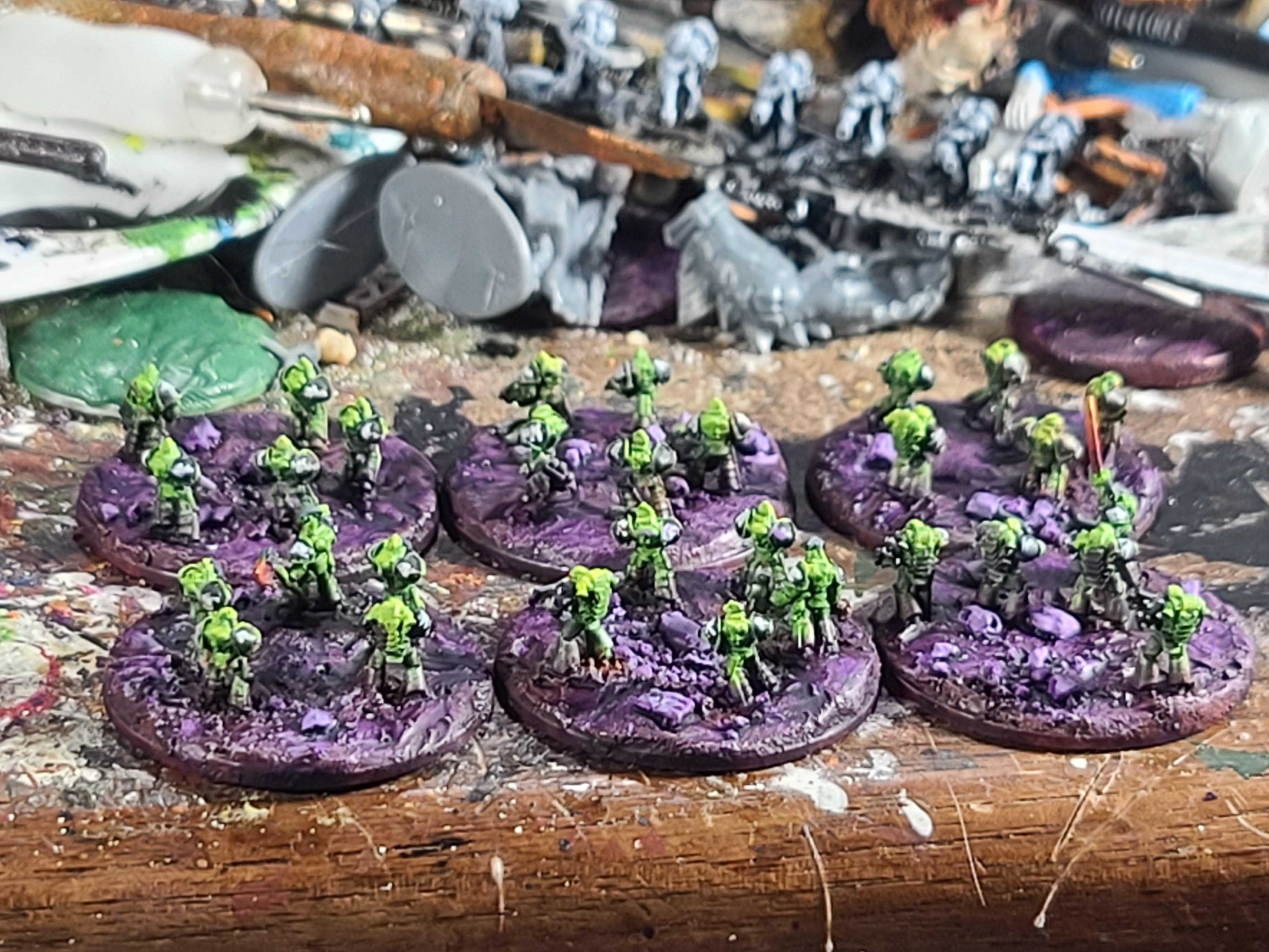 6mm, Affray Squad, Epic, Milliput Bases, Space Marines, Tactical Squad, Vanguard Miniatures, Warhammer 40,000, Warhammer Fantasy