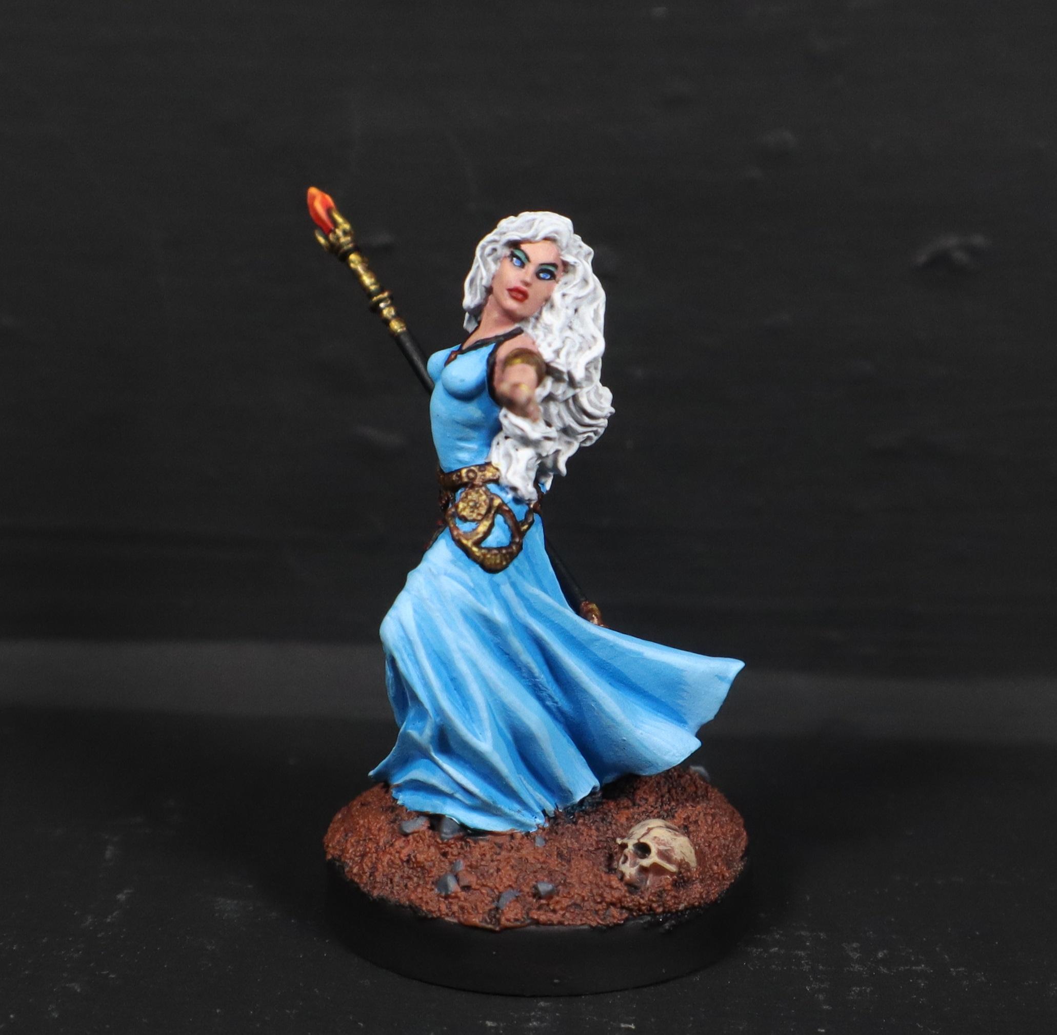 28mm, 28mm Miniatures, Carrero Arts, Carreroarts, Dark Sword, Dark Sword Mini Painted, Dark Sword Miniatures, Darksword, Dungeons And Dragons, Fantasy Miniatures, Female Mage With Staff, How To Paint Dark Sword, Metal Miniature Painted, Painted Dark Sword Miniature, Pro Painted Miniature, Pro Painted Minis, Rpg Miniature Painted
