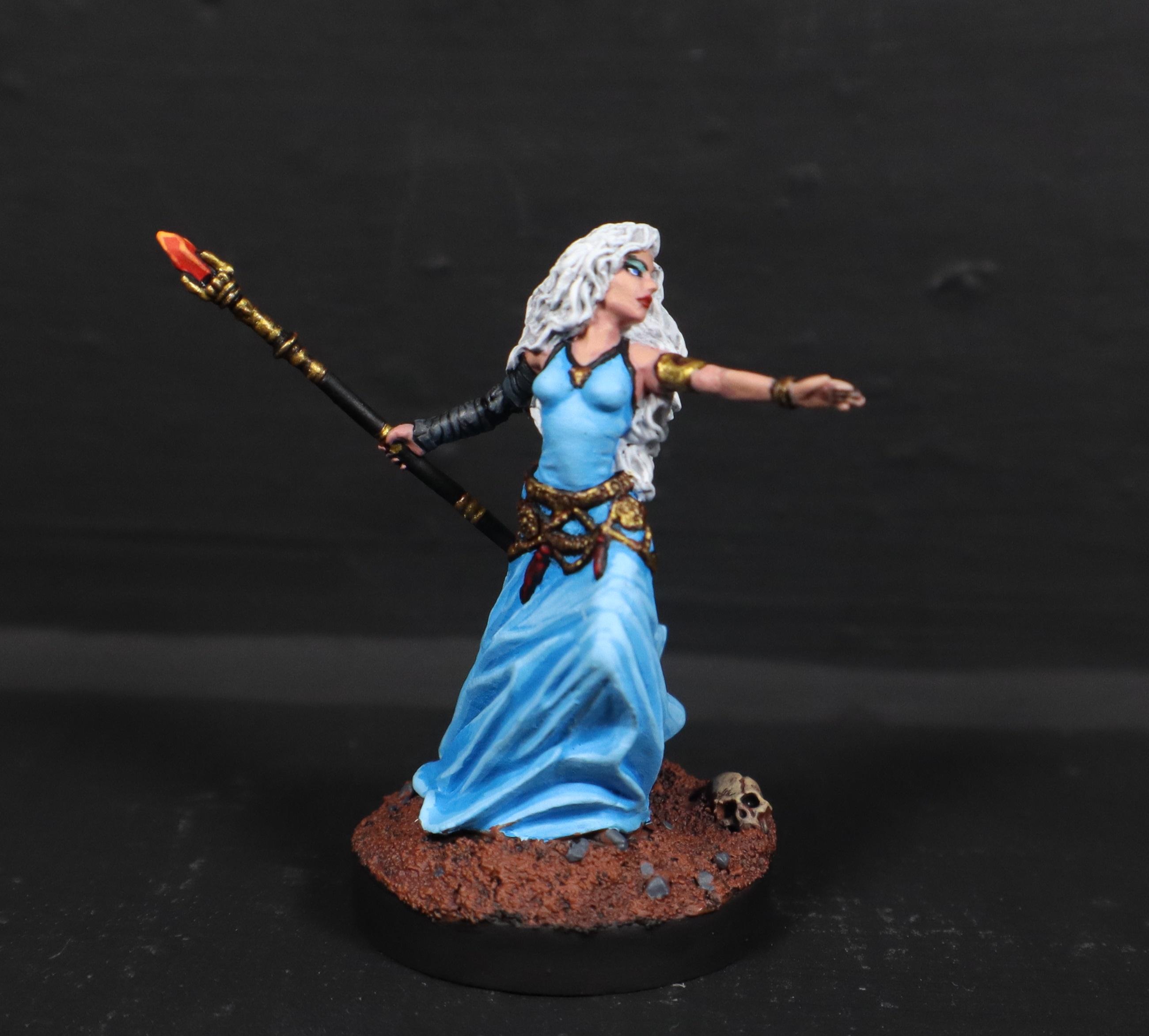 28mm, 28mm Miniatures, Carrero Arts, Carreroarts, Dark Sword, Dark Sword Mini Painted, Dark Sword Miniatures, Darksword, Dungeons And Dragons, Fantasy Miniatures, Female Mage With Staff, How To Paint Dark Sword, Metal Miniature Painted, Painted Dark Sword Miniature, Pro Painted Miniature, Pro Painted Minis, Rpg Miniature Painted
