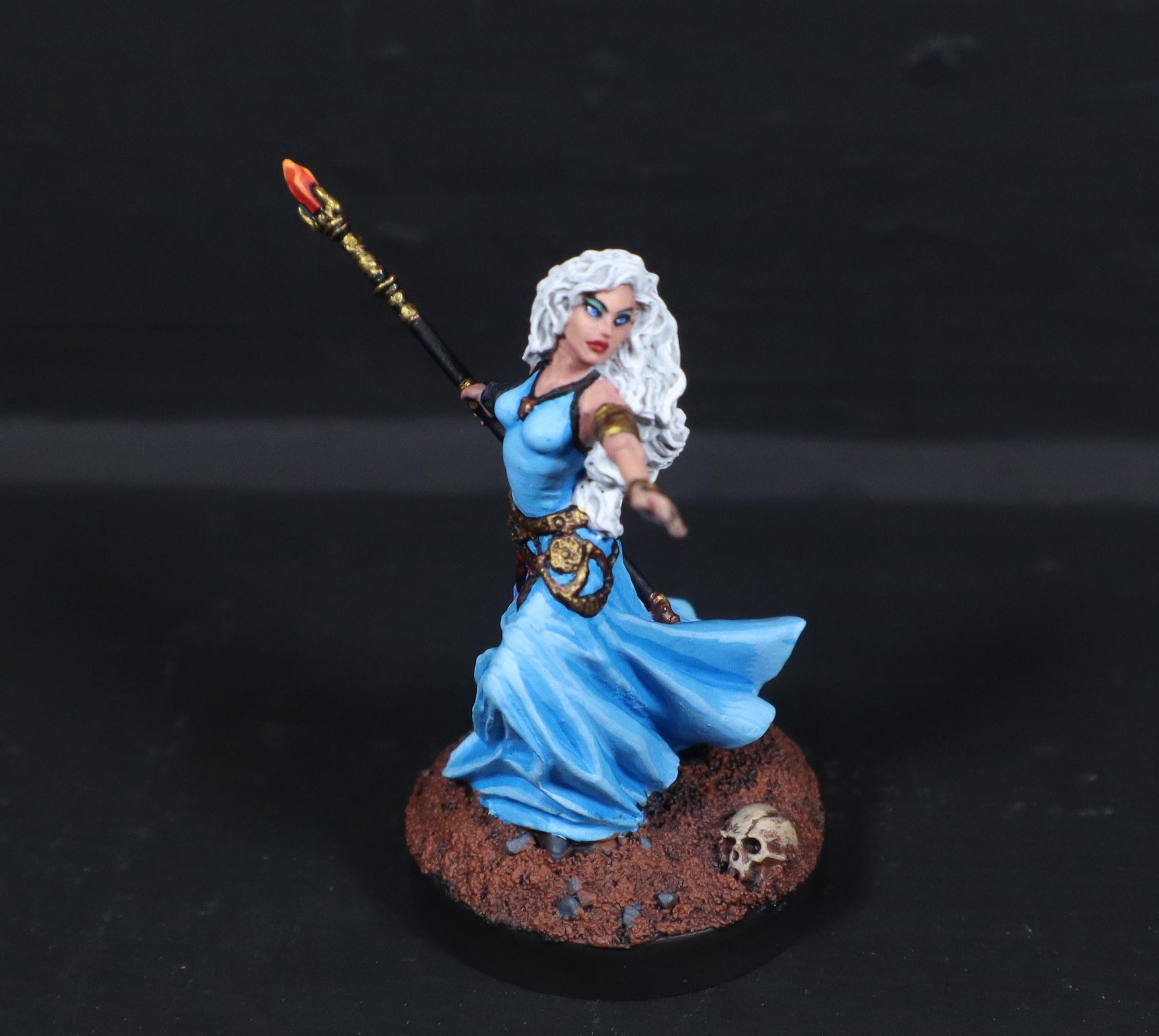 28mm, 28mm Miniatures, Carrero Arts, Carreroarts, Dark Sword, Dark Sword Mini Painted, Dark Sword Miniatures, Darksword, Dungeons And Dragons, Fantasy Miniatures, Female Mage With Staff, How To Paint Dark Sword, Metal Miniature Painted, Painted Dark Sword Miniature, Pro Painted Miniature, Pro Painted Minis, Rpg Miniature Painted