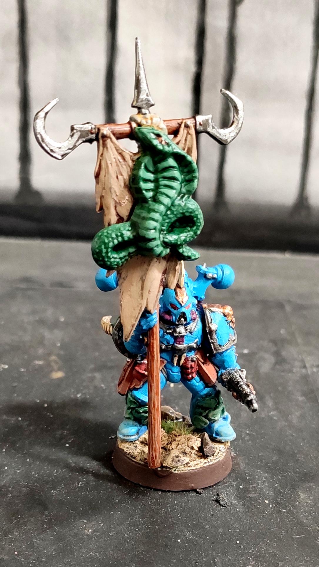 Alpha Legion, Banner, Chain Sword, Chaos, Chaos Space Marines, Chaos Undivided, Cobra, Conversion, Heresy, Heretic Astartes, Hydra Dominatus, Infantry, Kitbash, Regiment, Scales, Traitor Legions, Warhammer 40,000