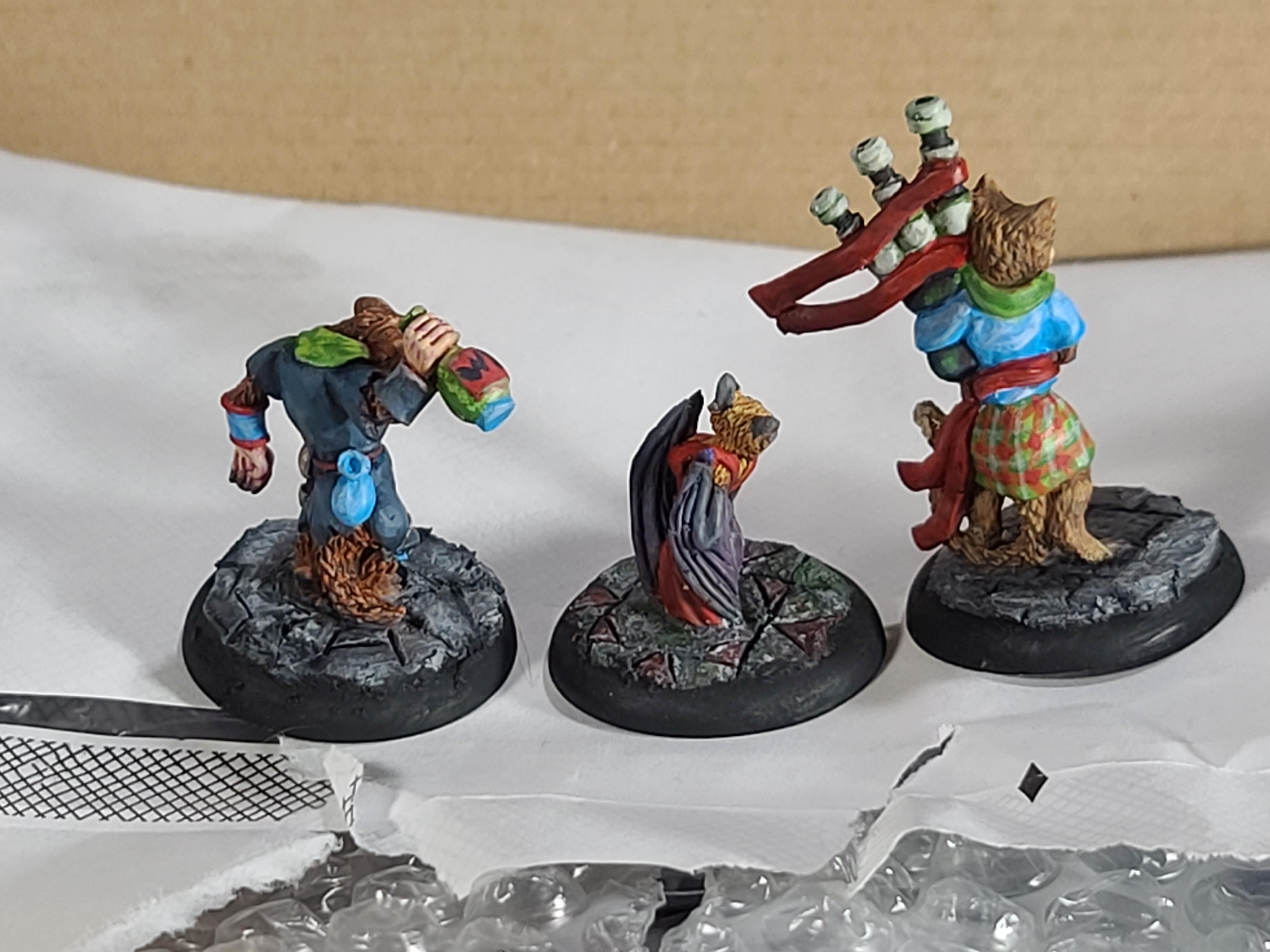 Animal Adventurers, Bat, Burrows And Badgers, Cat, Drunkard, Dungeons And Dragons, Metal, Milliput Base, Oathsworn Miniatures, Piper, Weasel