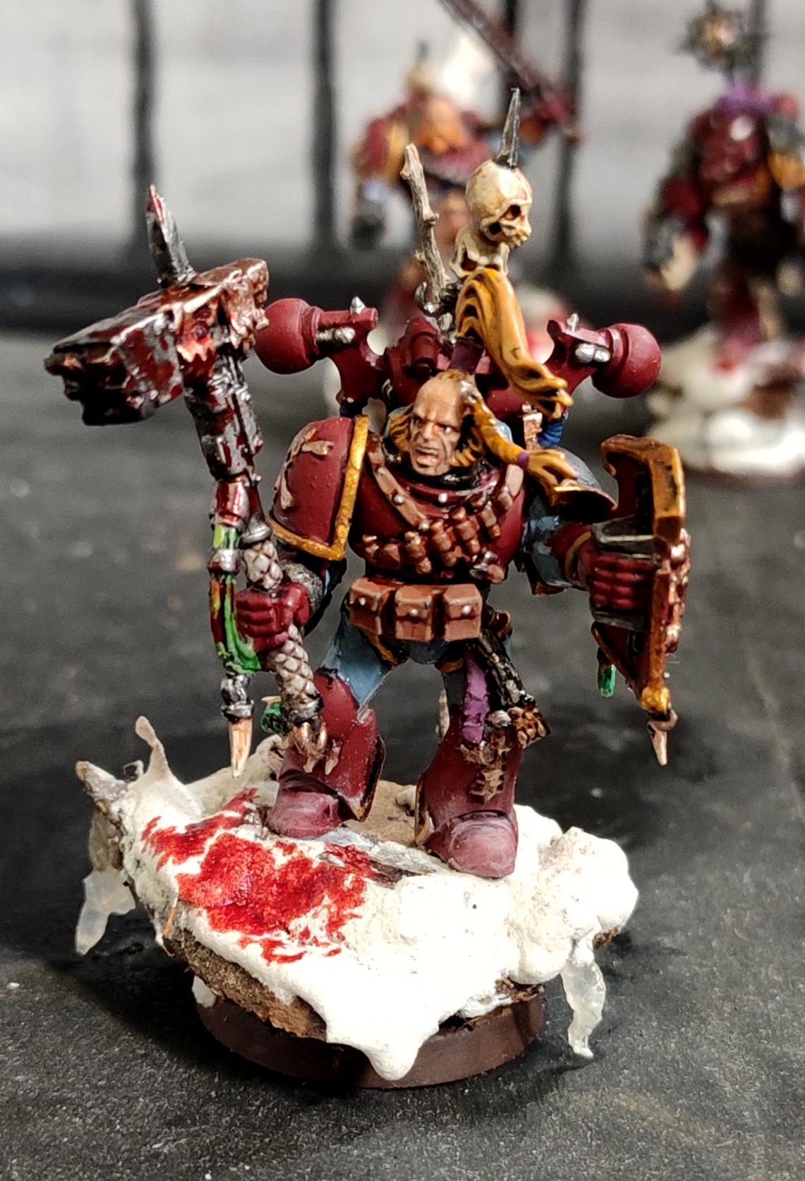 Berserk, Berserkers, Berzerker, Blood For The Blood God, Blood Wolves, Chaos, Chaos Space Marines, Coconut, Conversion, Heresy, Heretic Astartes, Infantry, Khorne, Khorne Wolves, Kitbash, Regiment, Skulls For Skull Throne, Snow, Space Wolves, Storm Shield, Thunder Hammer, Traitor Legions, Trophy, Warhammer 40,000