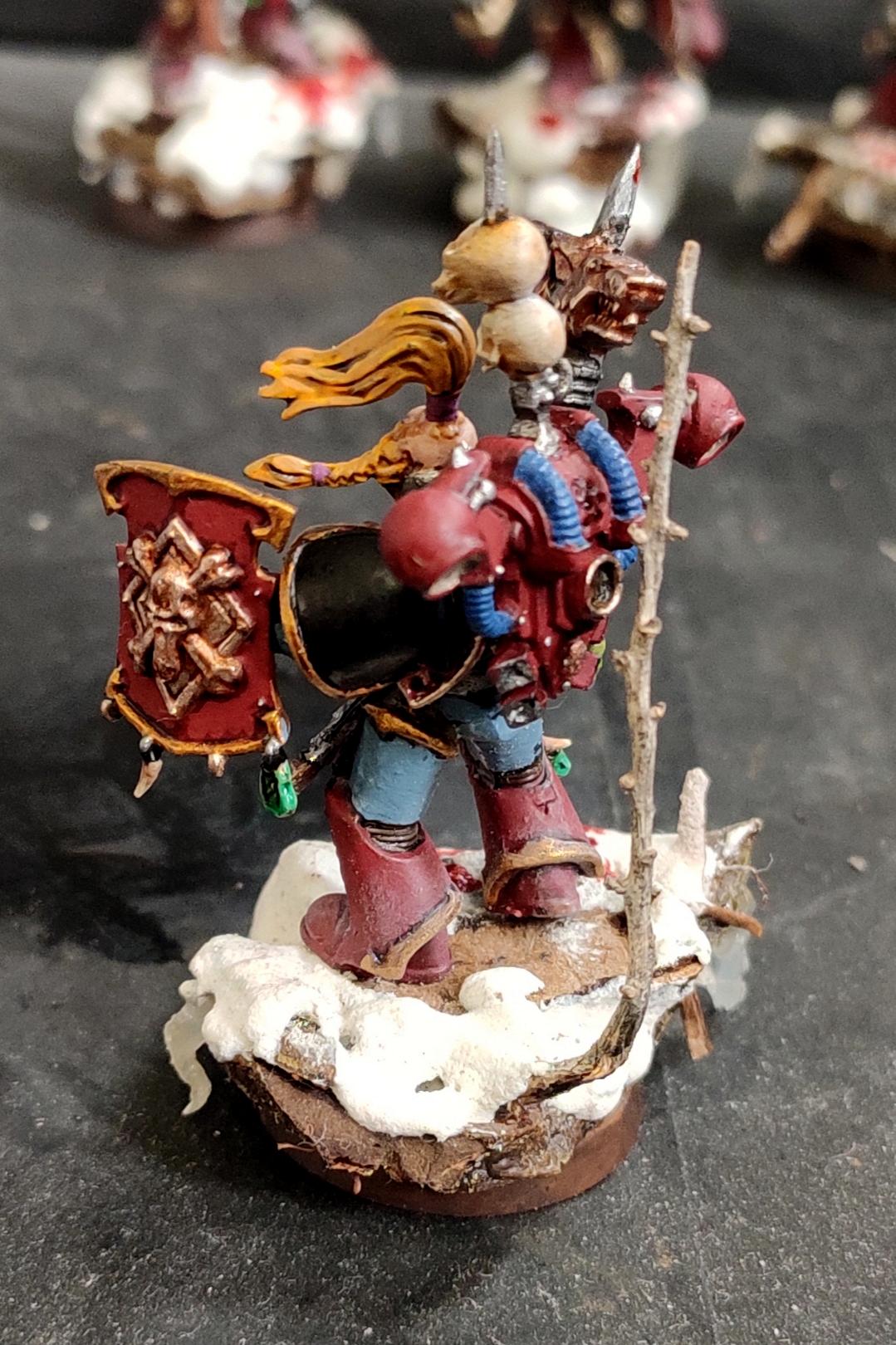 Berserk, Berserkers, Berzerker, Blood For The Blood God, Blood Wolves, Chaos, Chaos Space Marines, Coconut, Conversion, Heresy, Heretic Astartes, Infantry, Khorne, Khorne Wolves, Kitbash, Regiment, Skulls For Skull Throne, Snow, Space Wolves, Storm Shield, Thunder Hammer, Traitor Legions, Trophy, Warhammer 40,000