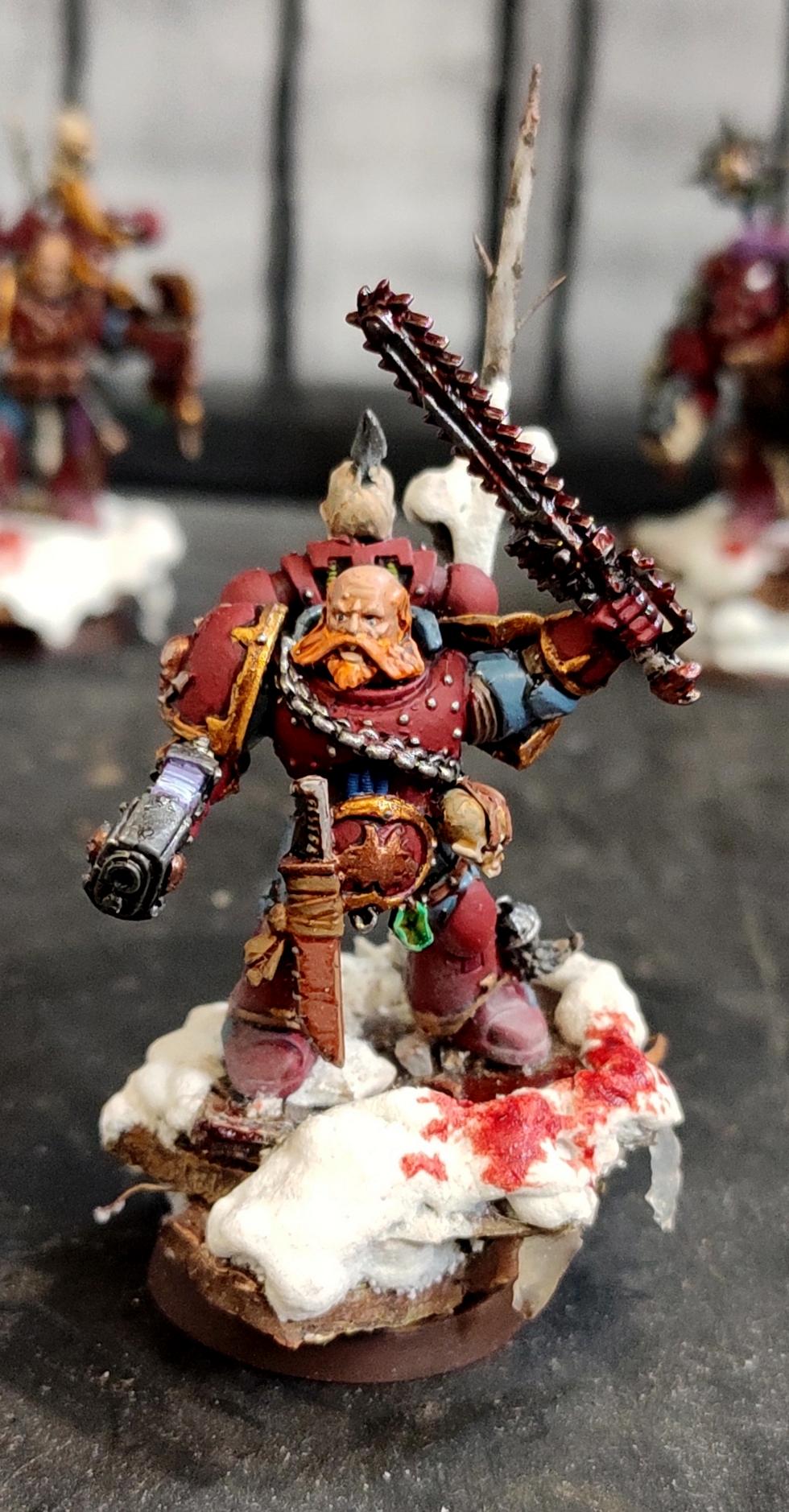 Berserk, Berserkers, Berzerker, Blood For The Blood God, Blood Wolves, Chain Sword, Chaos, Chaos Space Marines, Coconut, Conversion, Heresy, Heretic Astartes, Infantry, Khorne, Khorne Wolves, Kitbash, Plasma Pistol, Regiment, Skulls For Skull Throne, Snow, Space Wolves, Traitor Legions, Trophy, Warhammer 40,000