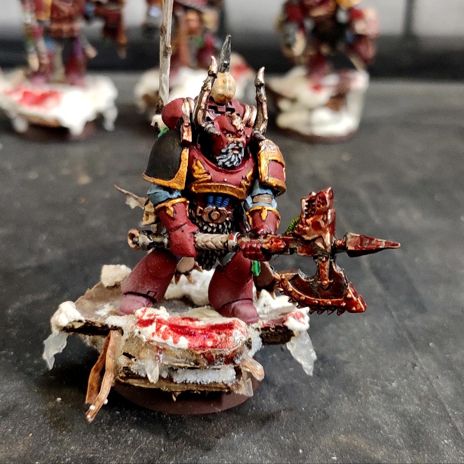 Berserk, Berserkers, Berzerker, Blood For The Blood God, Blood Wolves, Chain Axe, Chaos, Chaos Space Marines, Coconut, Conversion, Heresy, Heretic Astartes, Infantry, Khorne, Khorne Wolves, Kitbash, Regiment, Skulls For Skull Throne, Snow, Space Wolves, Traitor Legions, Trophy, Warhammer 40,000