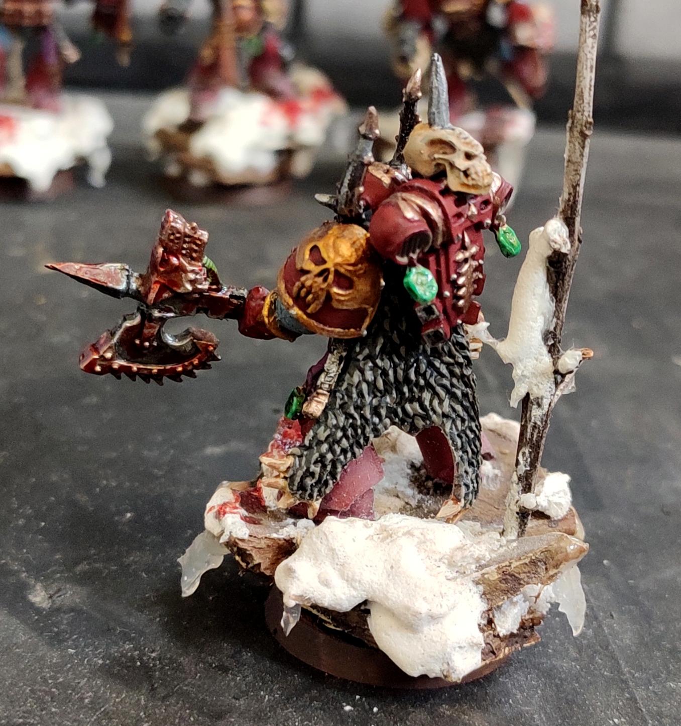 Berserk, Berserkers, Berzerker, Blood For The Blood God, Blood Wolves, Chain Axe, Chaos, Chaos Space Marines, Coconut, Conversion, Heresy, Heretic Astartes, Infantry, Khorne, Khorne Wolves, Kitbash, Regiment, Skulls For Skull Throne, Snow, Space Wolves, Traitor Legions, Trophy, Warhammer 40,000