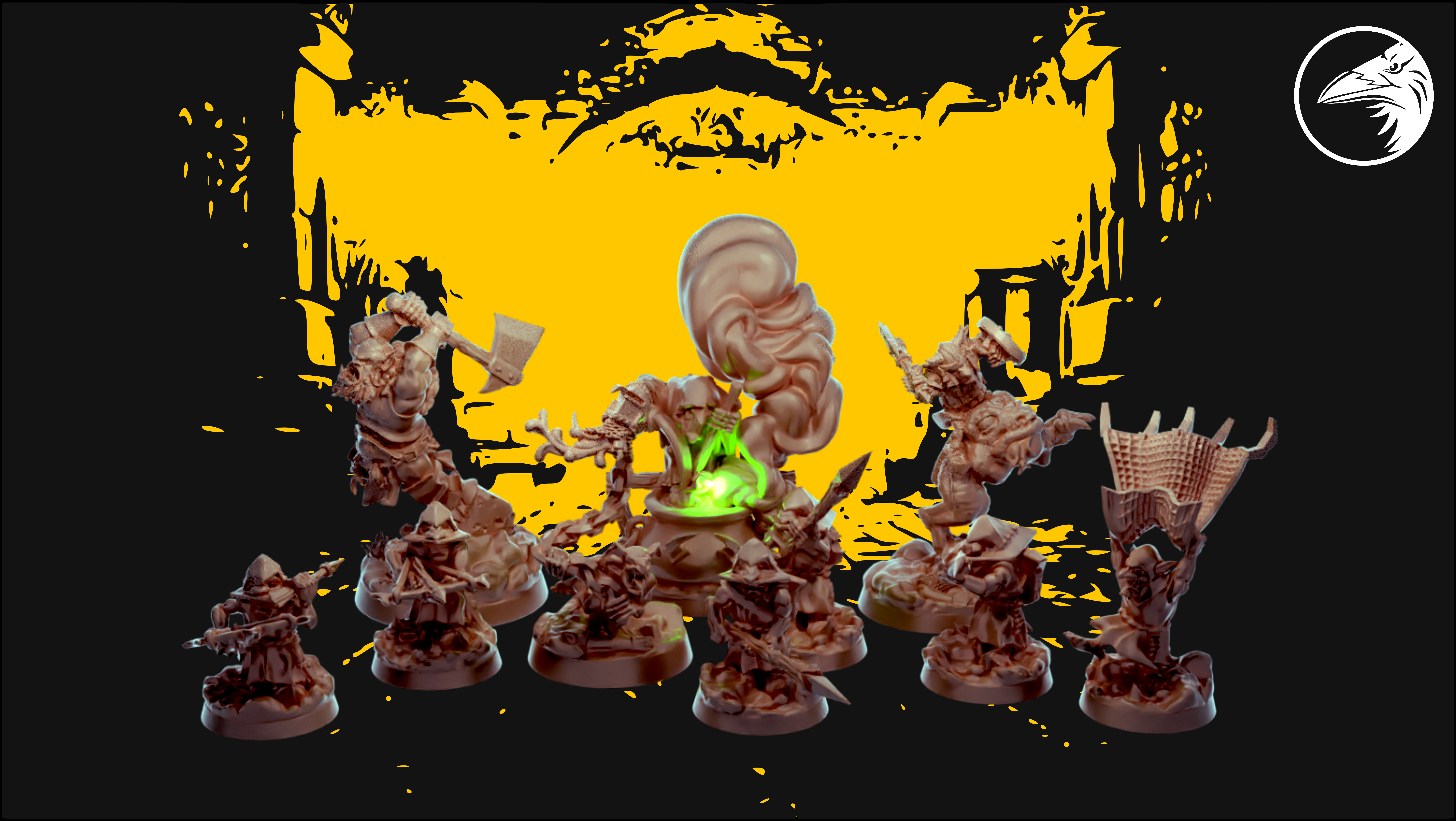 Age Of Sigmar, Ageofsigmar, Goblins, Greenskin, Greenskins, Mini, Miniatures, Minis, Orcs, Warband, Warhammer Fantasy