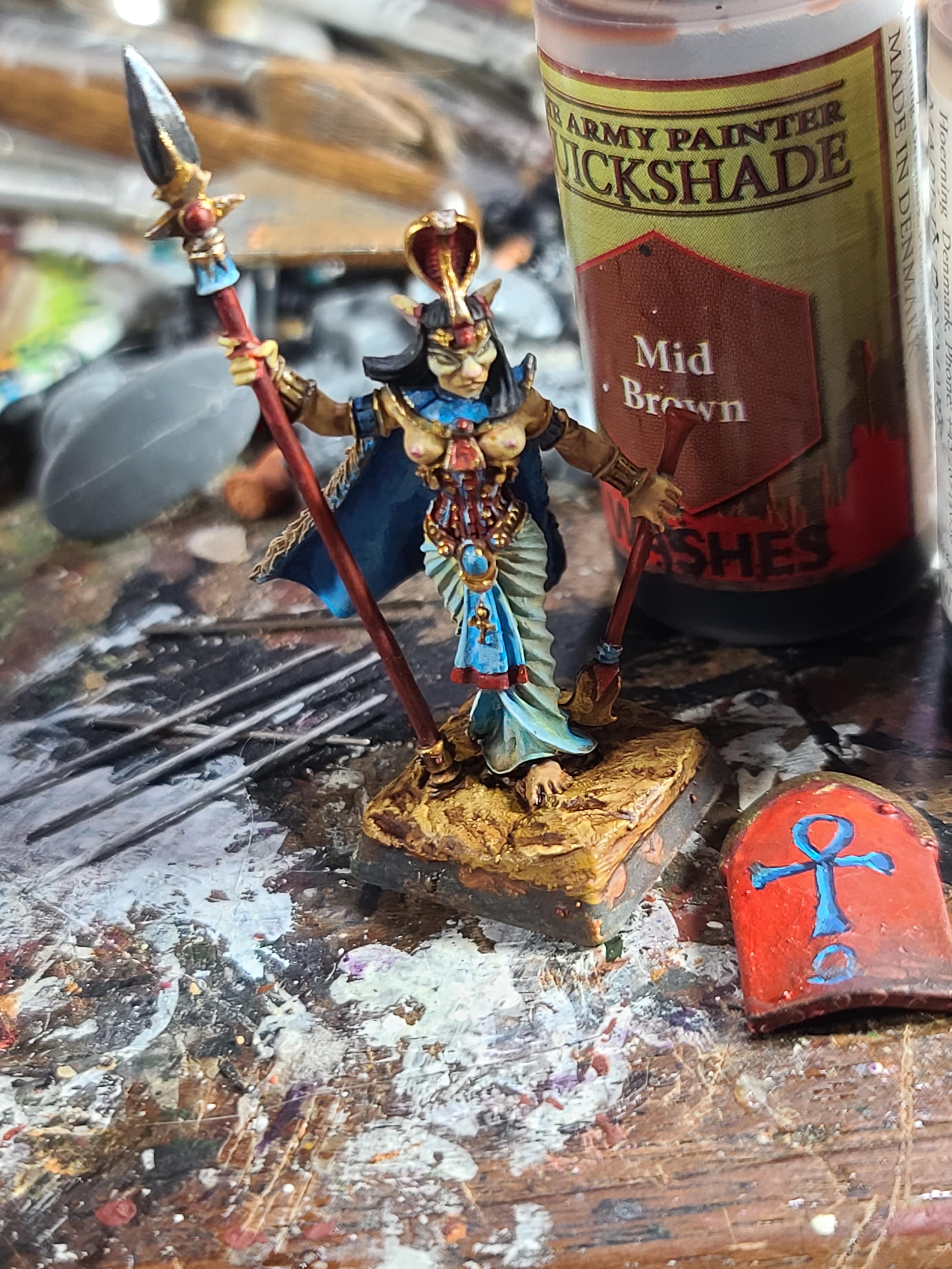 3d Printed Shield, Basti, Crocodile Games, Exposed Breasts, Freehand, Harbinger, Of Aegyptus, Topless, Wargods