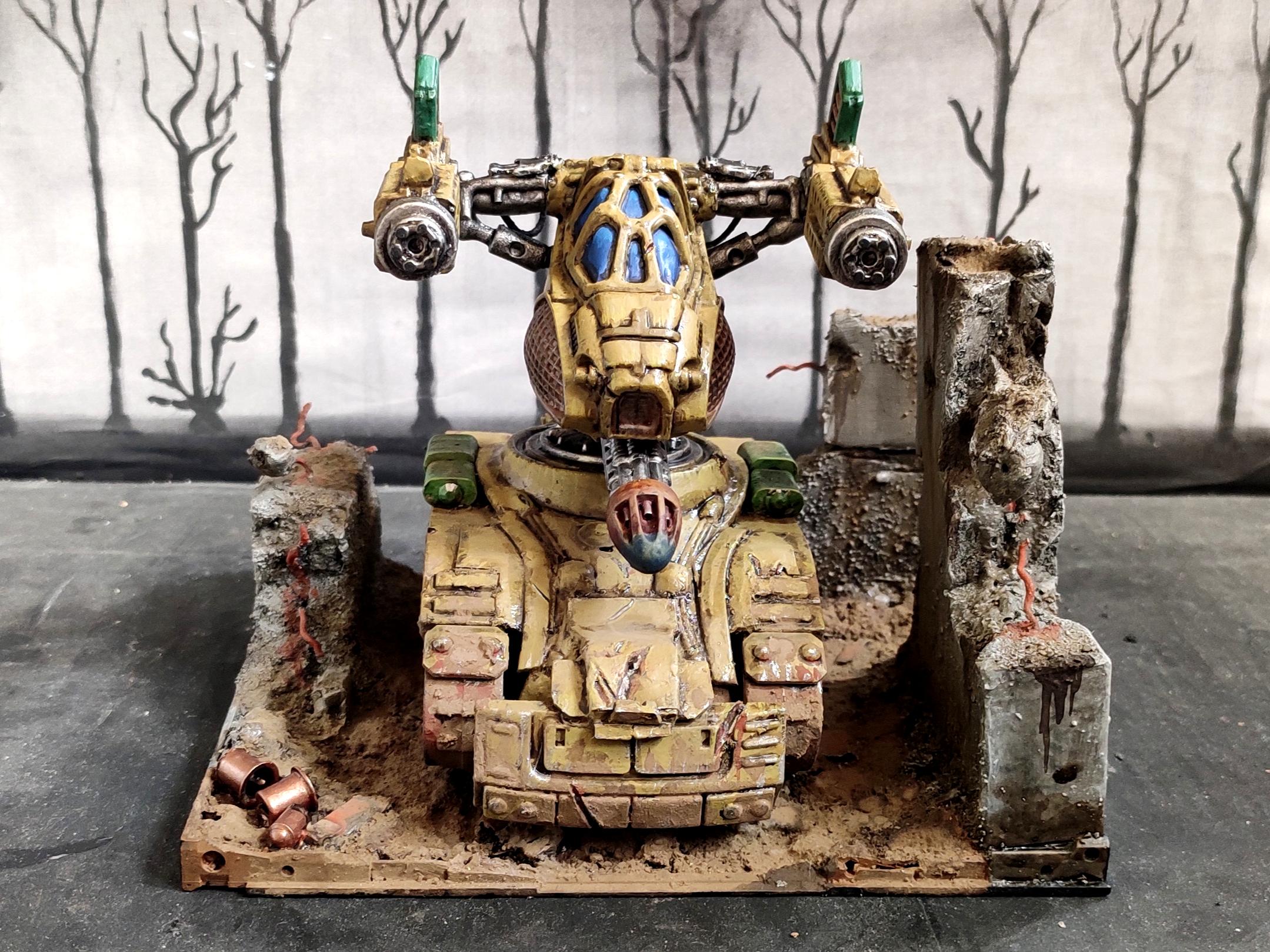 Armored Vehicle, Battle Damage, Beads, Bronekorpus, Cannon, Conversion, Diorama, Dozer Ram, From Russia, Heavy Support, Hunter Killer, Kitbash, Mud, Plasma, Robogear, Ruins, Scratch Build, Tank, Technolog, Tehnolog