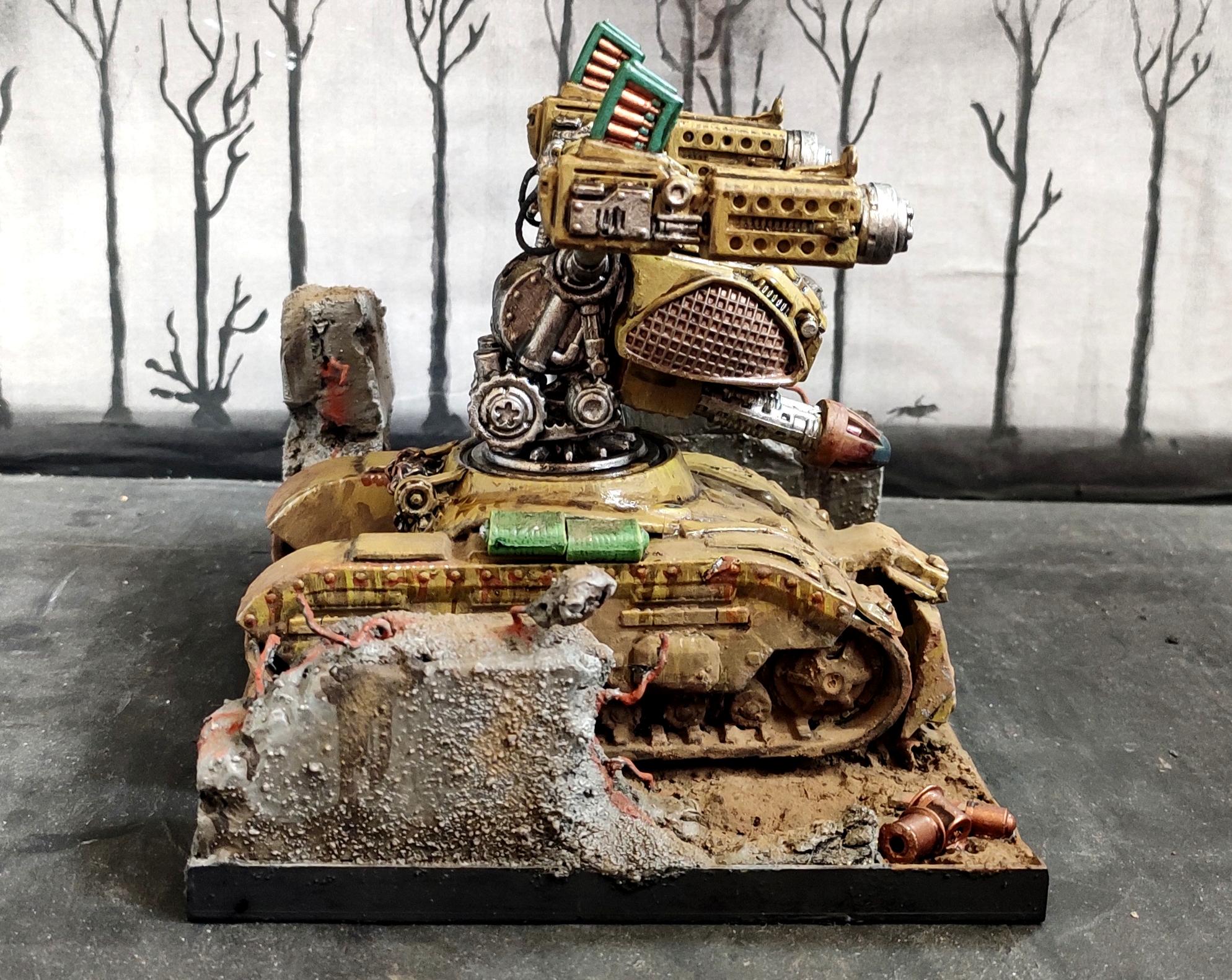 Armored Vehicle, Beads, Bronekorpus, Cannon, Conversion, Diorama, Dozer Ram, From Russia, Heavy Support, Hunter Killer, Kitbash, Mud, Plasma, Robogear, Ruins, Scratch Build, Tank, Technolog, Tehnolog