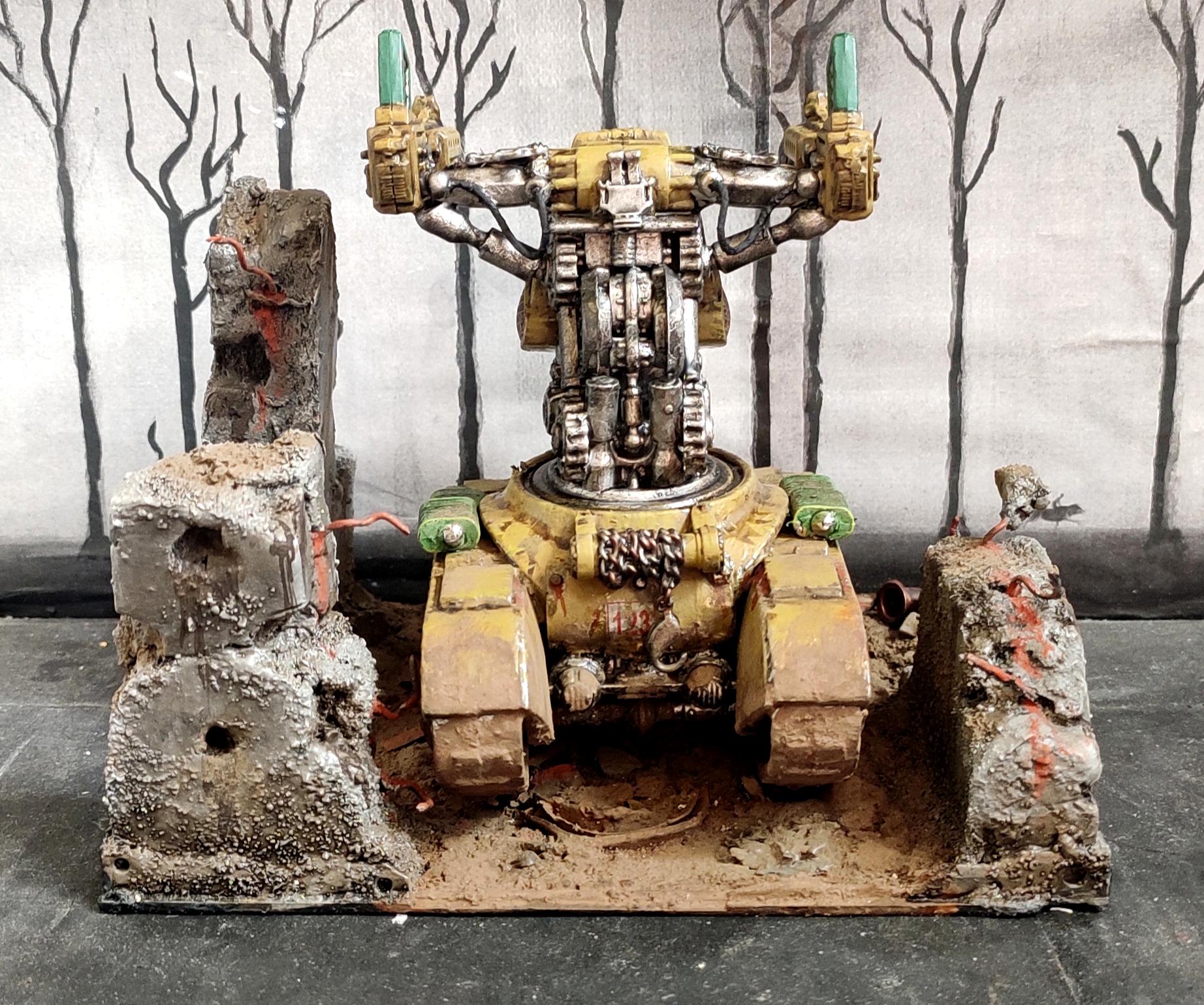 Armored Vehicle, Beads, Bronekorpus, Cannon, Conversion, Diorama, Dozer Ram, From Russia, Heavy Support, Hunter Killer, Kitbash, Mud, Plasma, Robogear, Ruins, Scratch Build, Tank, Technolog, Tehnolog