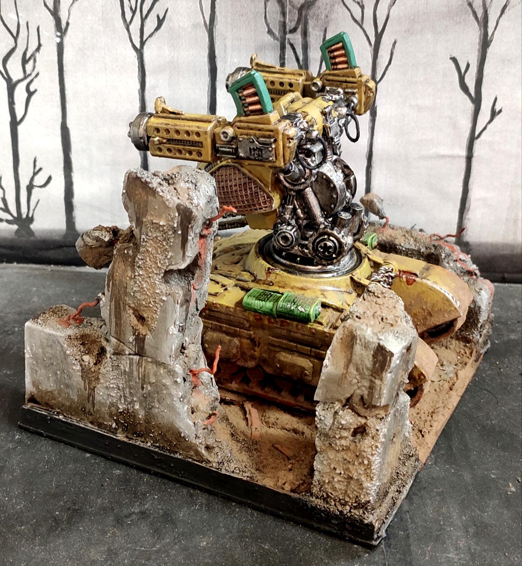 Armored Vehicle, Beads, Bronekorpus, Cannon, Conversion, Diorama, Dozer Ram, From Russia, Heavy Support, Hunter Killer, Kitbash, Mud, Plasma, Robogear, Ruins, Scratch Build, Tank, Technolog, Tehnolog